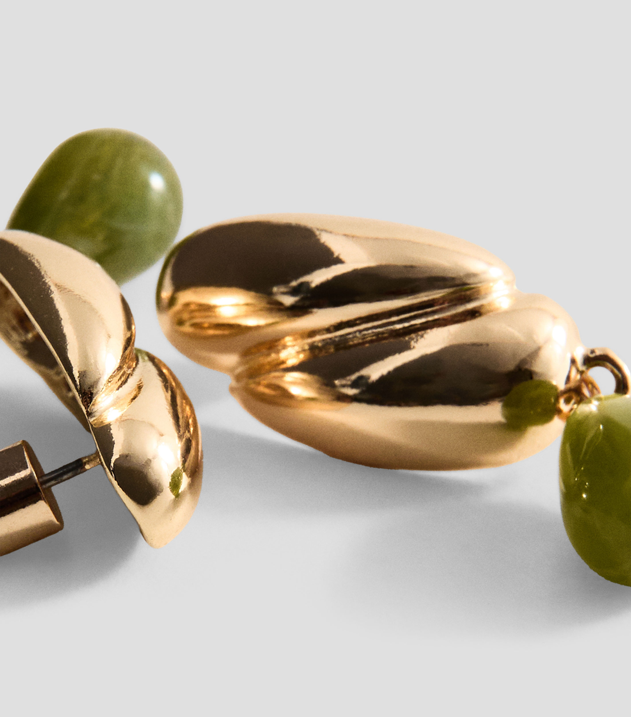Pendientes largos combinados con gota de acrílico Fátima Mujer