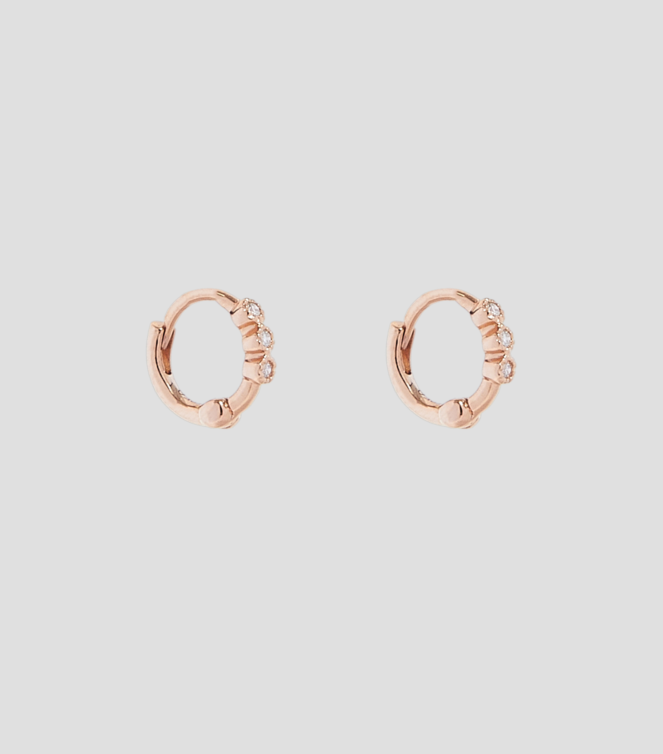 Aretes en oro 18 Kts con diamantes Mujer