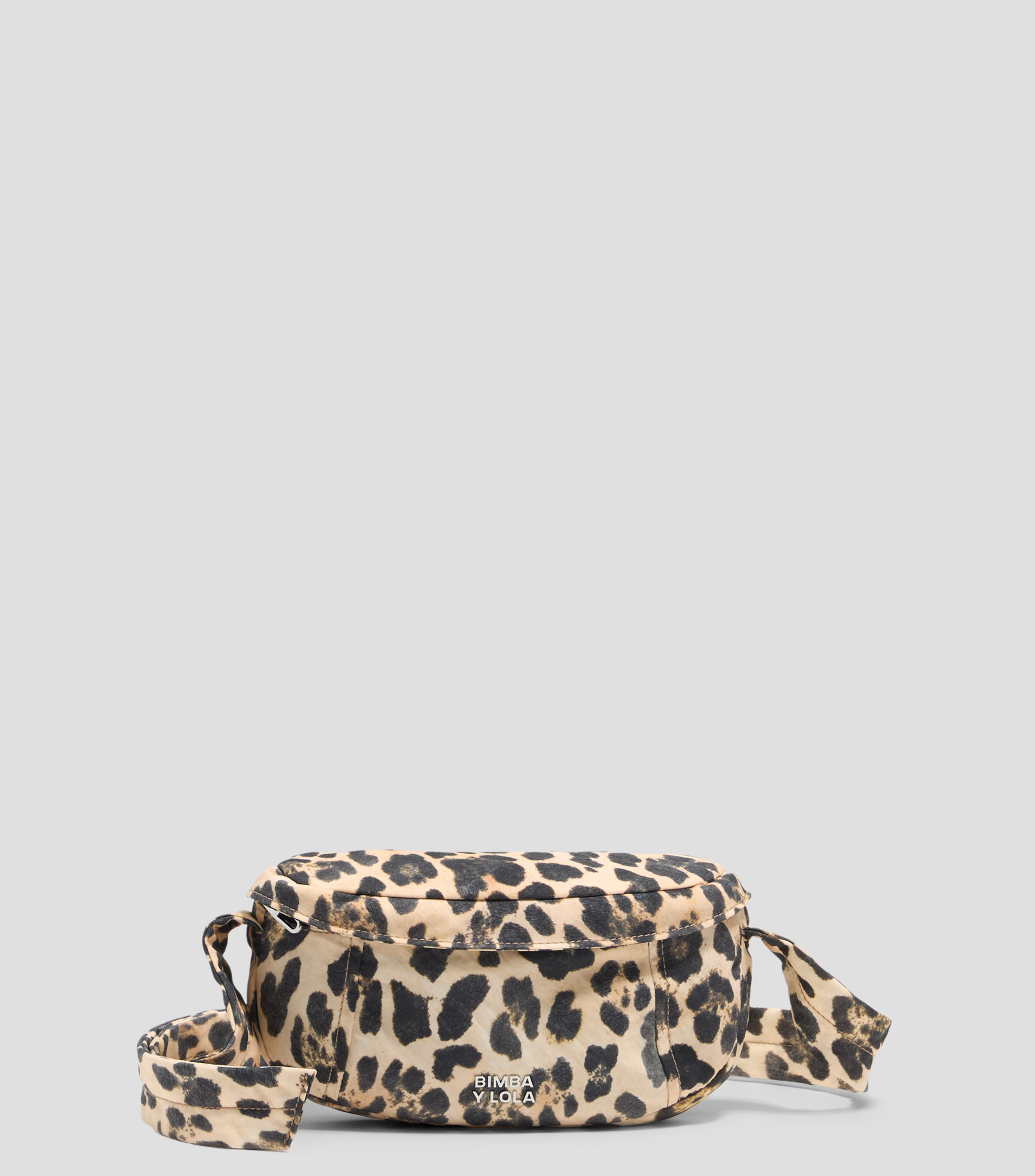 Cangurera nylon pequena Leopard natural Mujer