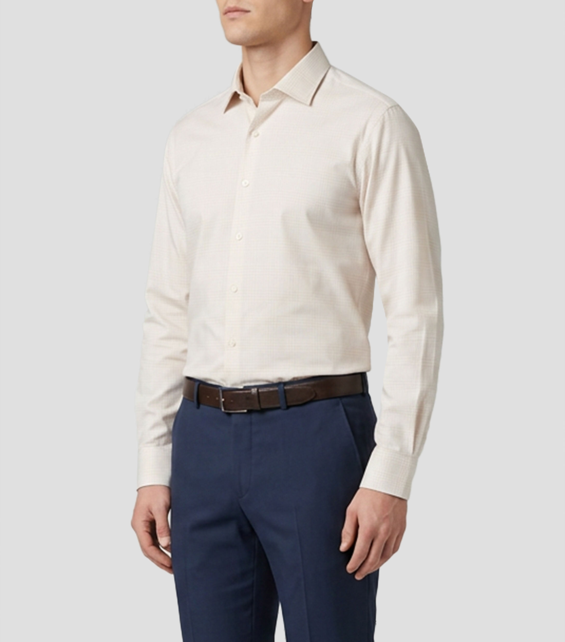 Camisa a cuadros manga larga Hombre