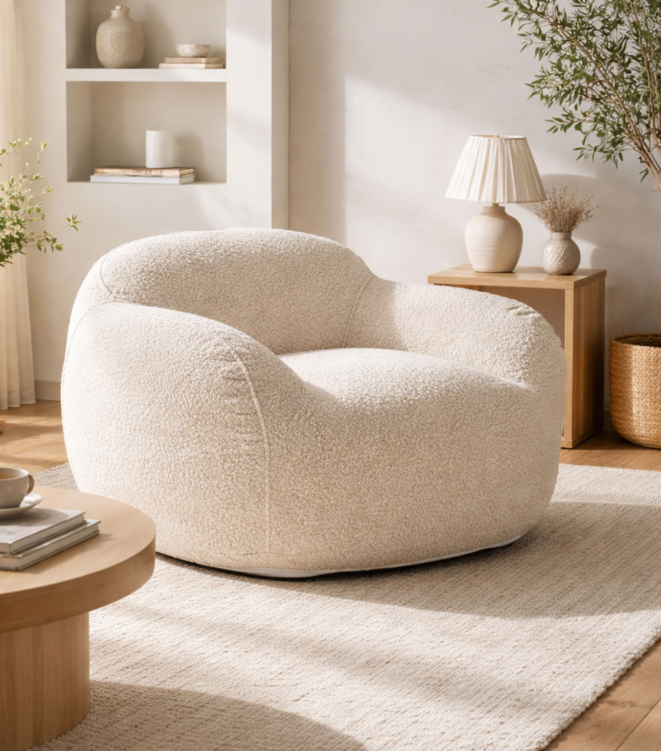 Sillón Moderno Scratch Linen Beige