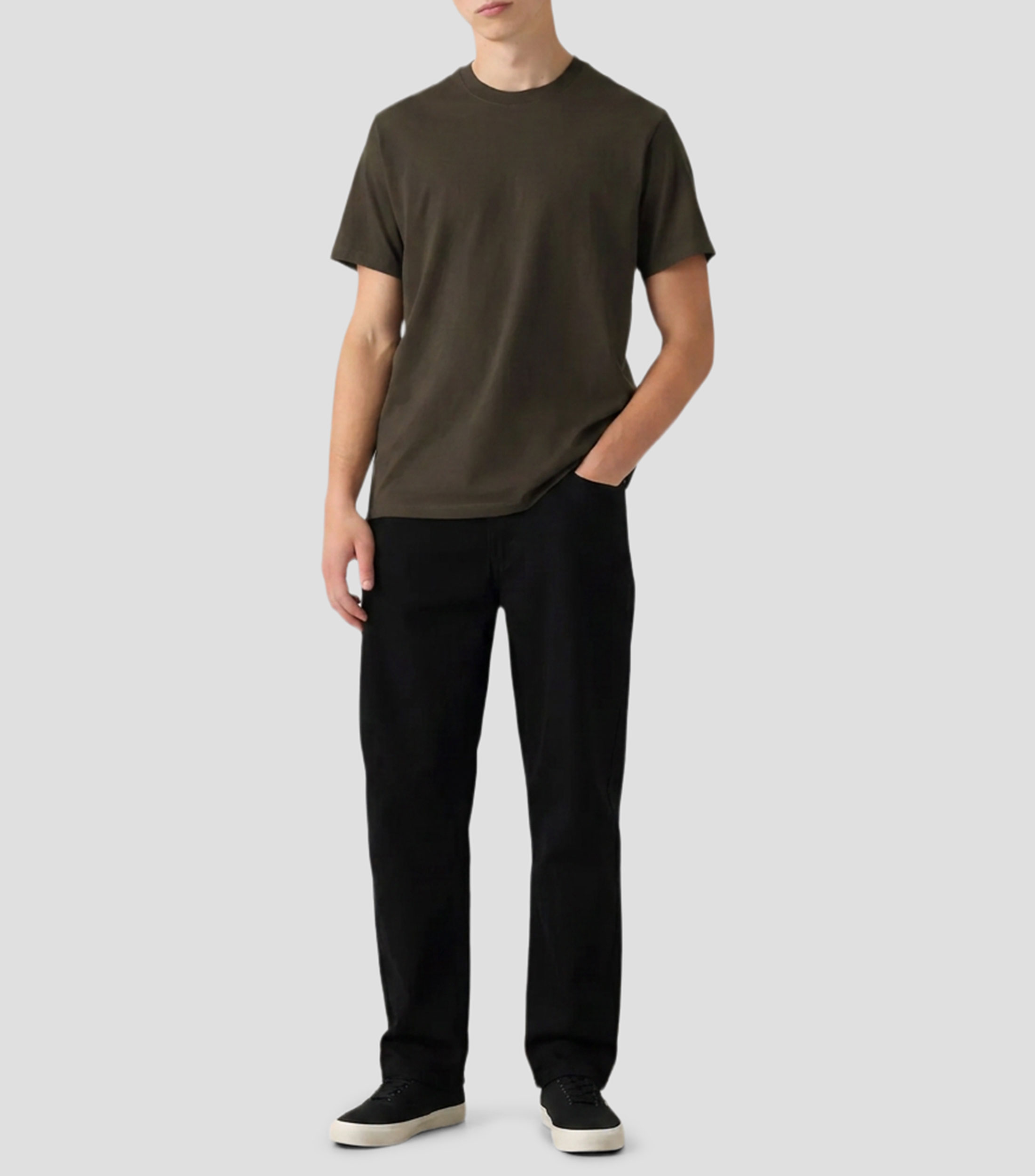 Playera cuello redondo manga corta lisa Hombre