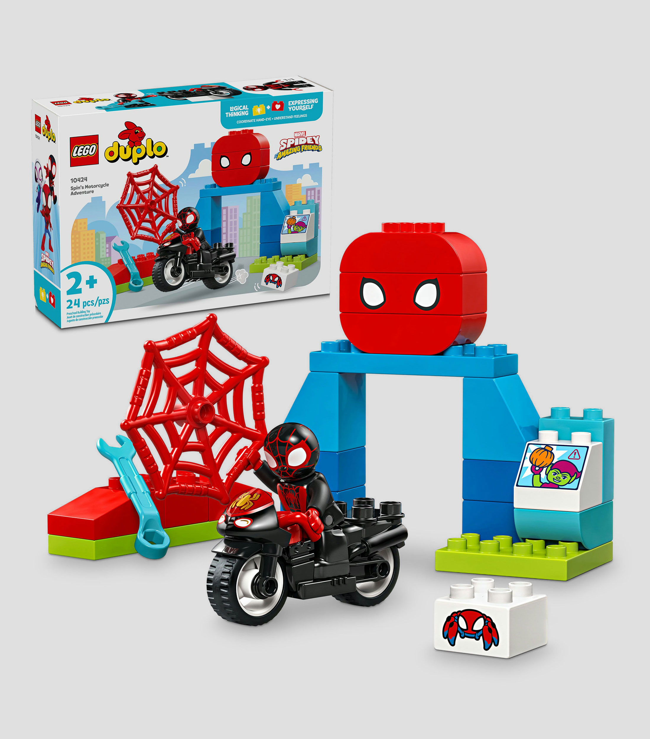 Lego Duplo Marvel Aventura en Moto de Spin Juguete de construcción 10424