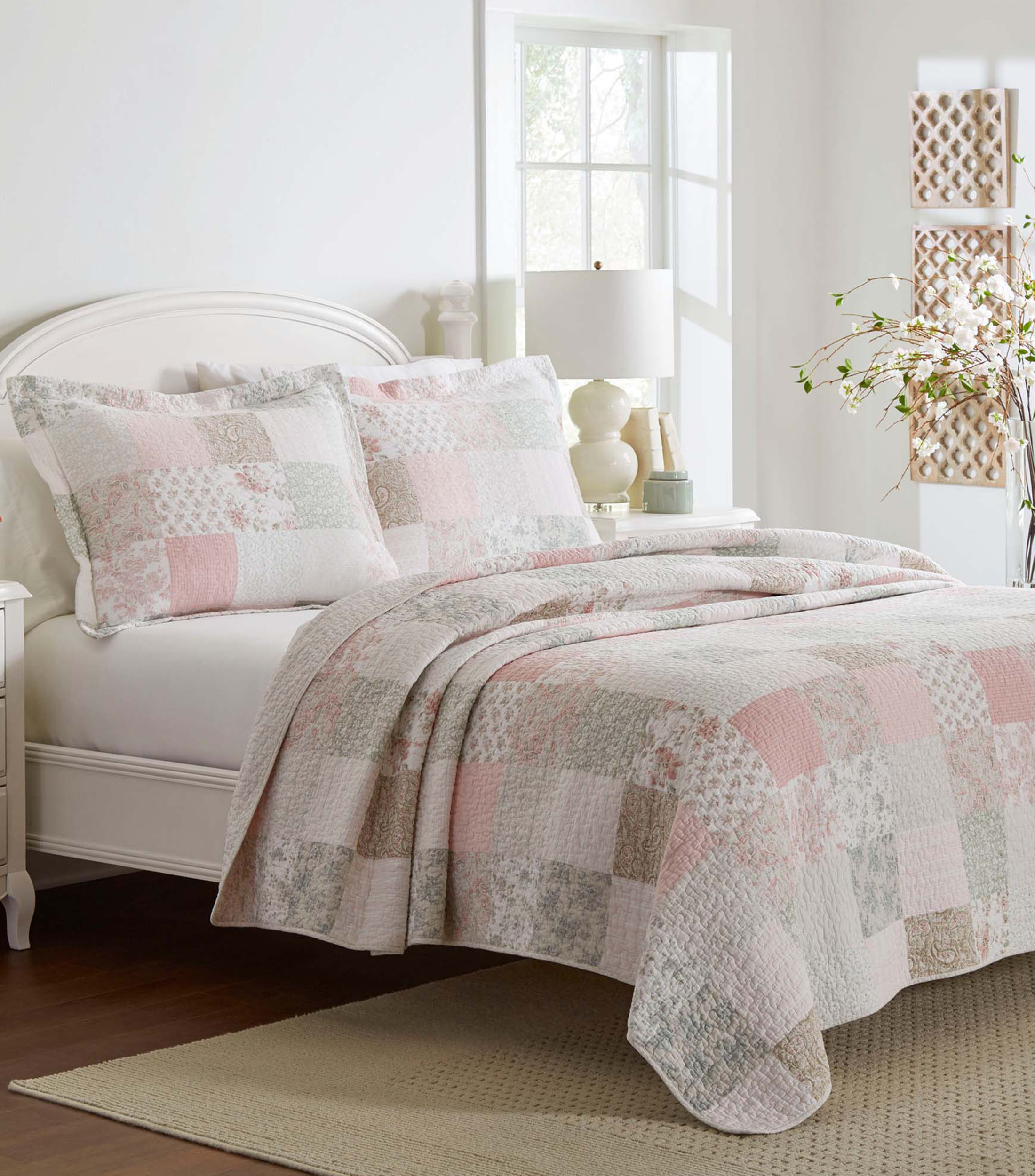 Laura Ashley - Juego De Sábanas, Juego De Cama De Percal De Algodón, Ligero Y Transpirable, Decoración