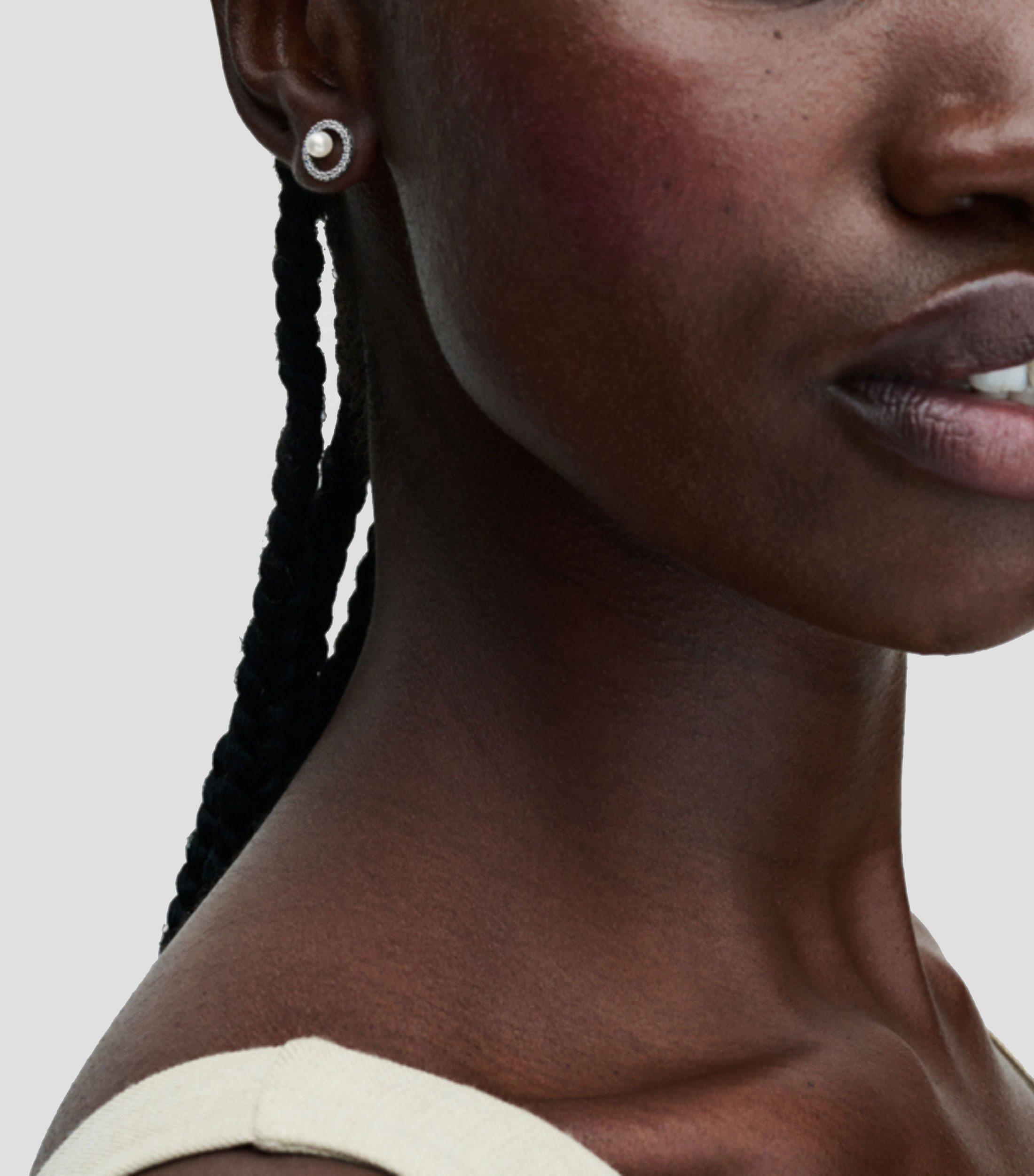 Aretes en Plata .925 con Perlas y Zirconias Mujer