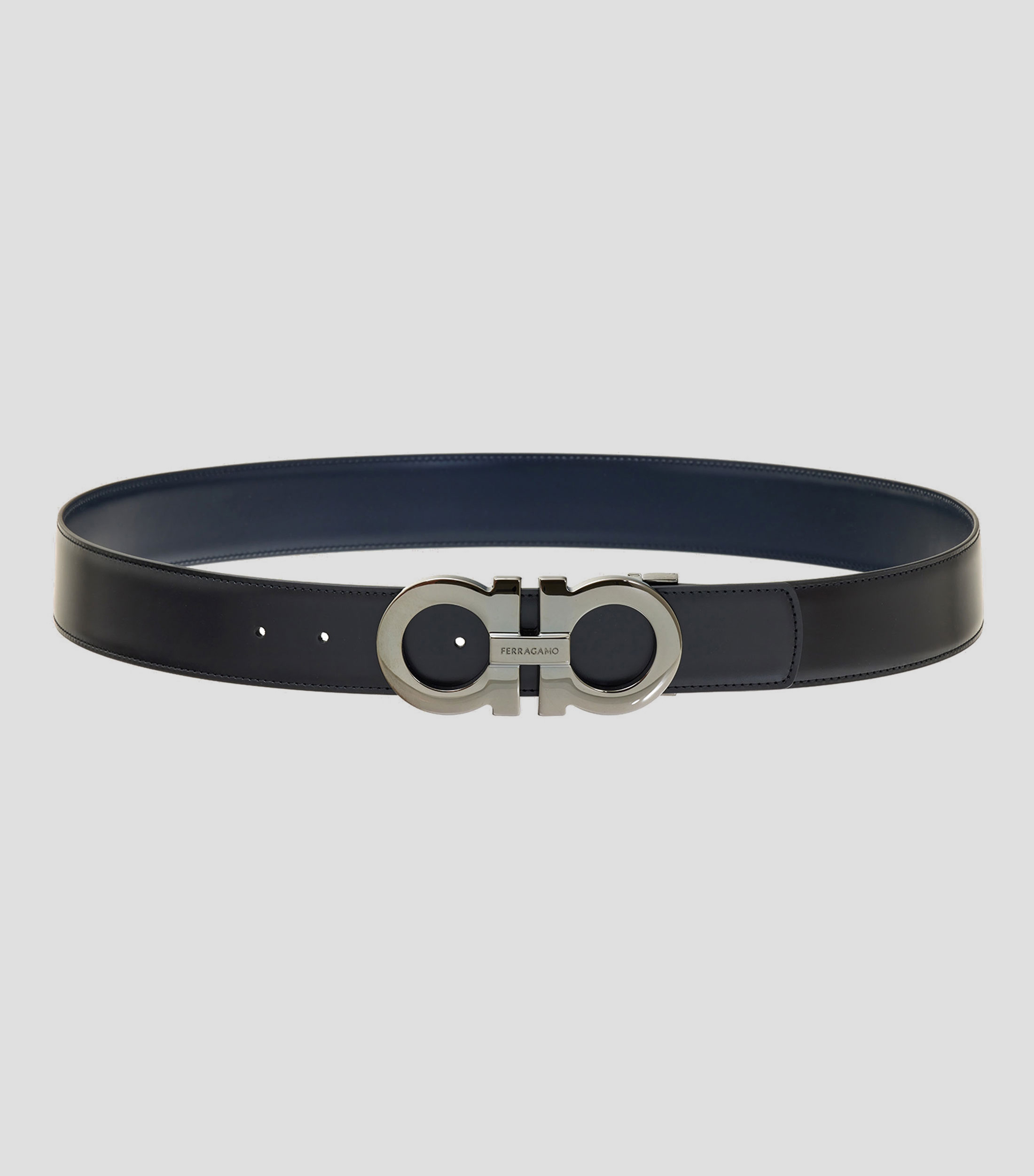Cinturon reversible y ajustable Gancini Hombre