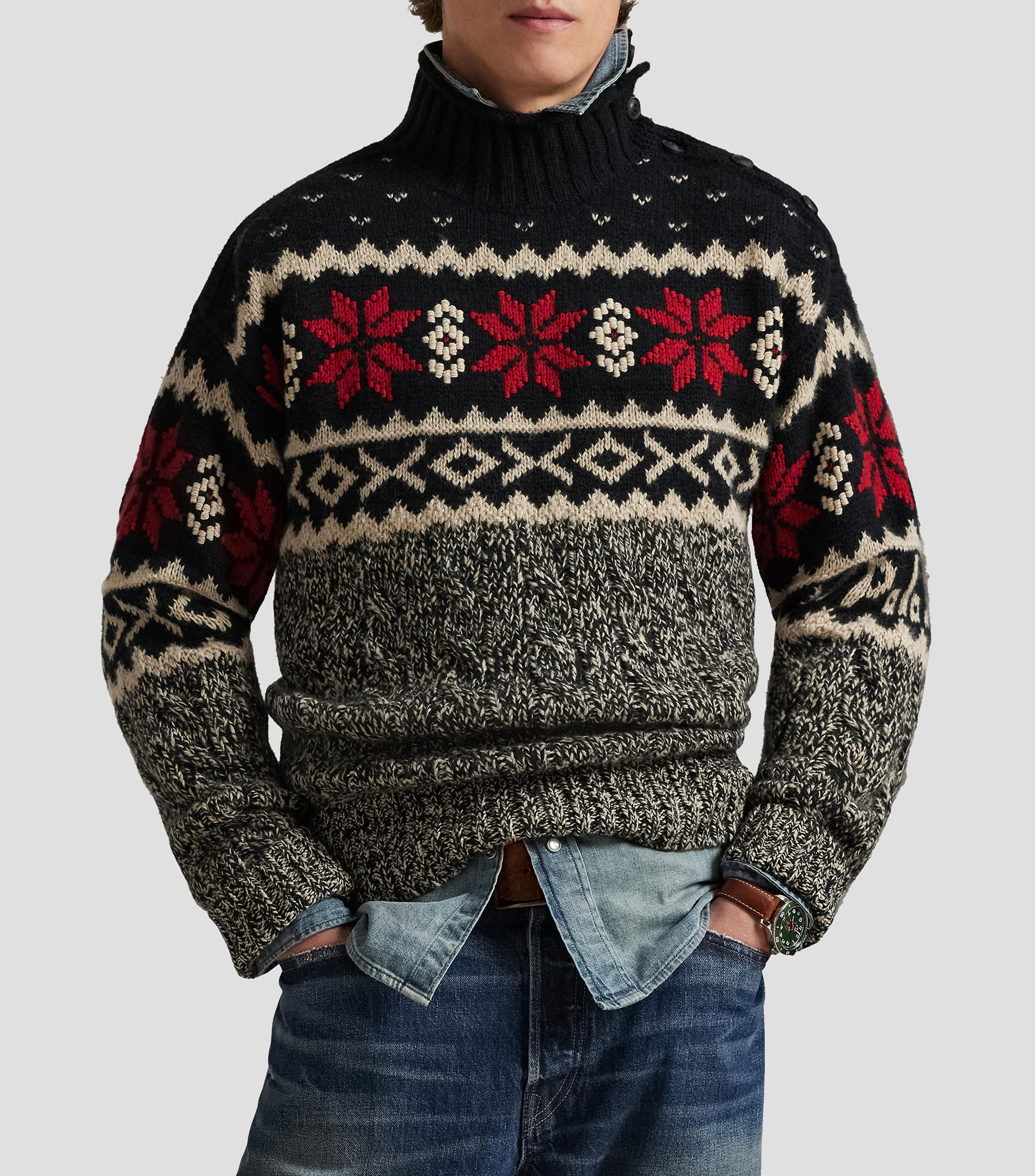 Suéter cuello alto Hombre