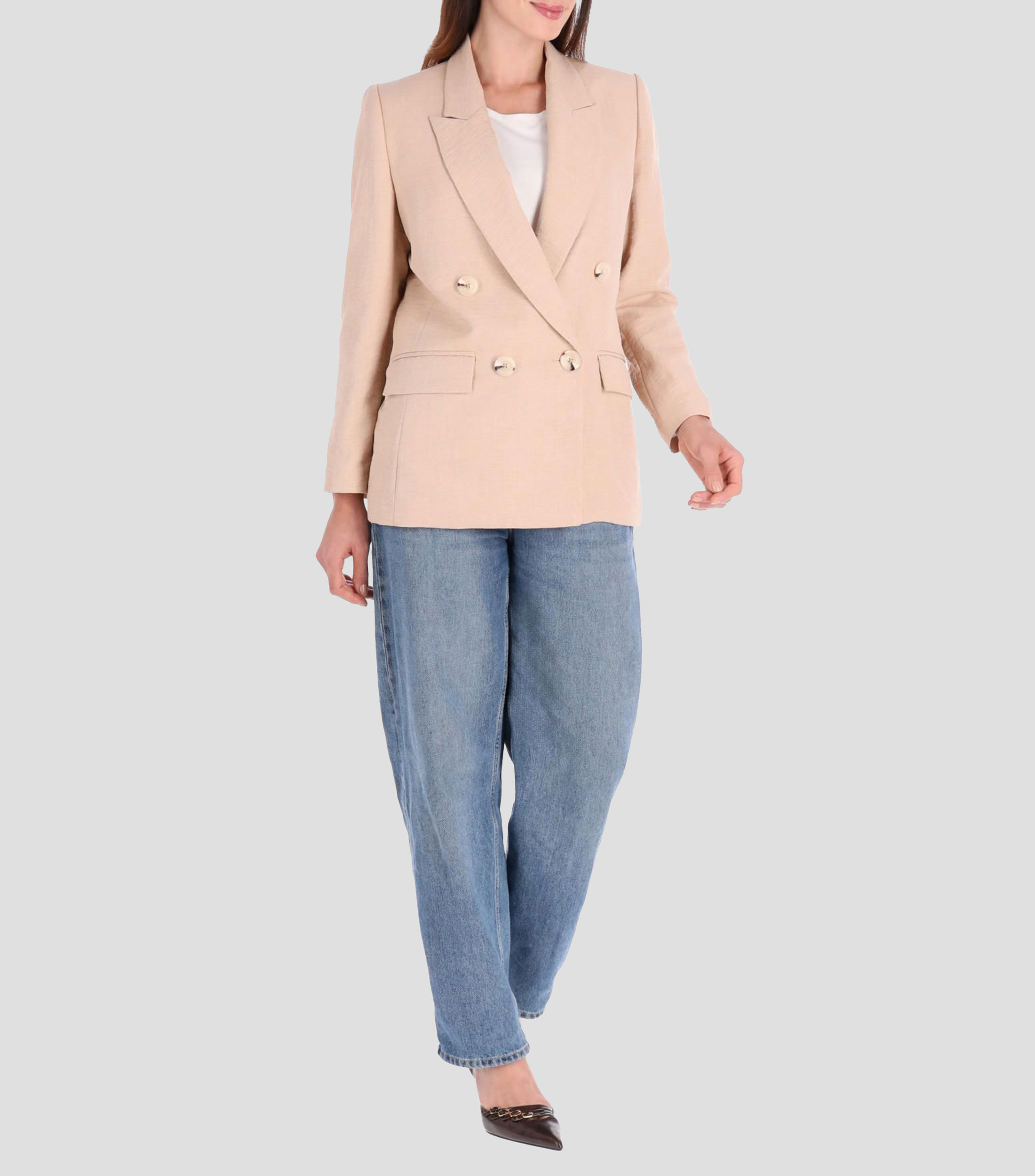 Saco petite liso Mujer