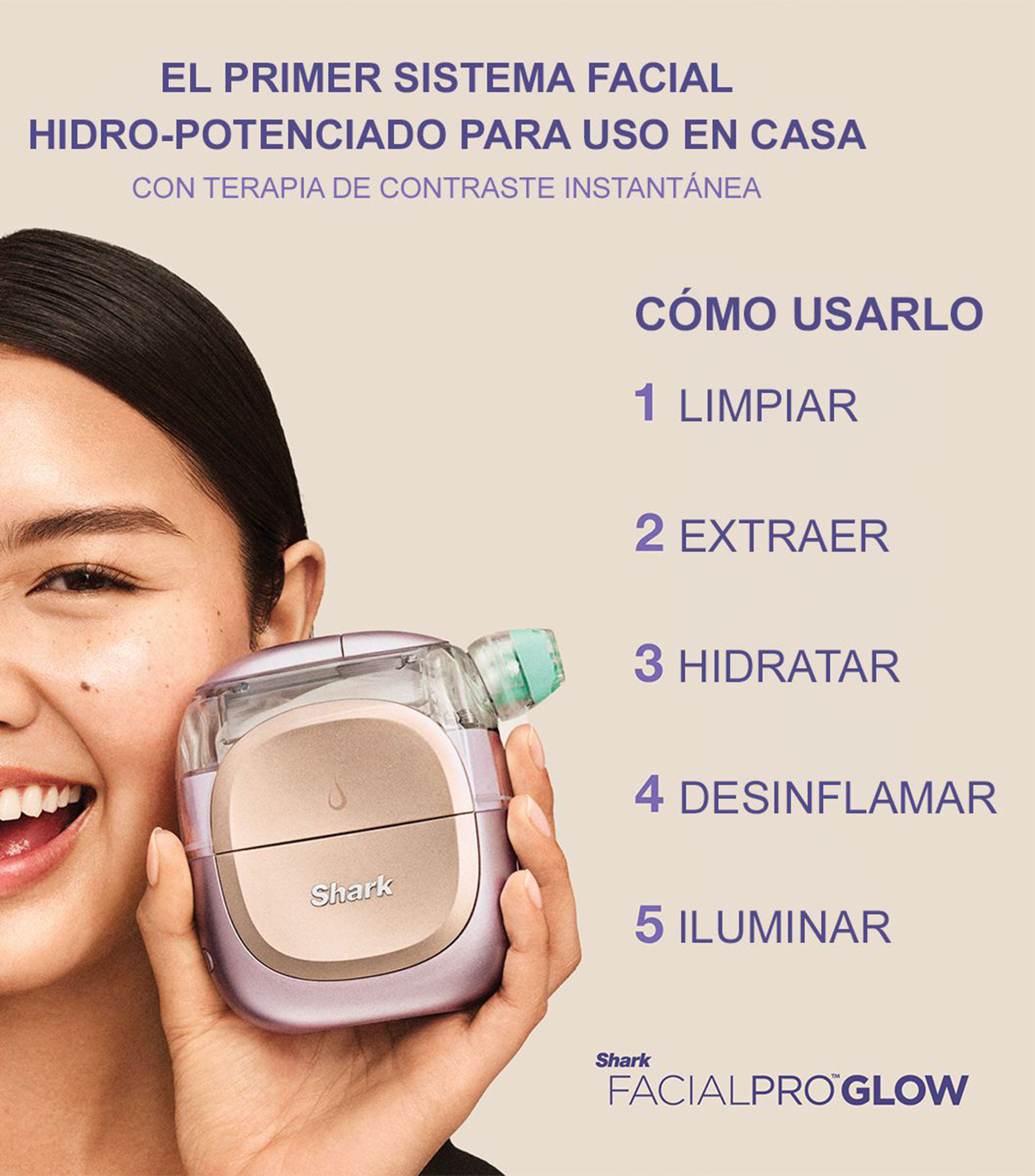 Set Tratamiento facial Pro Glow Morado Unisex