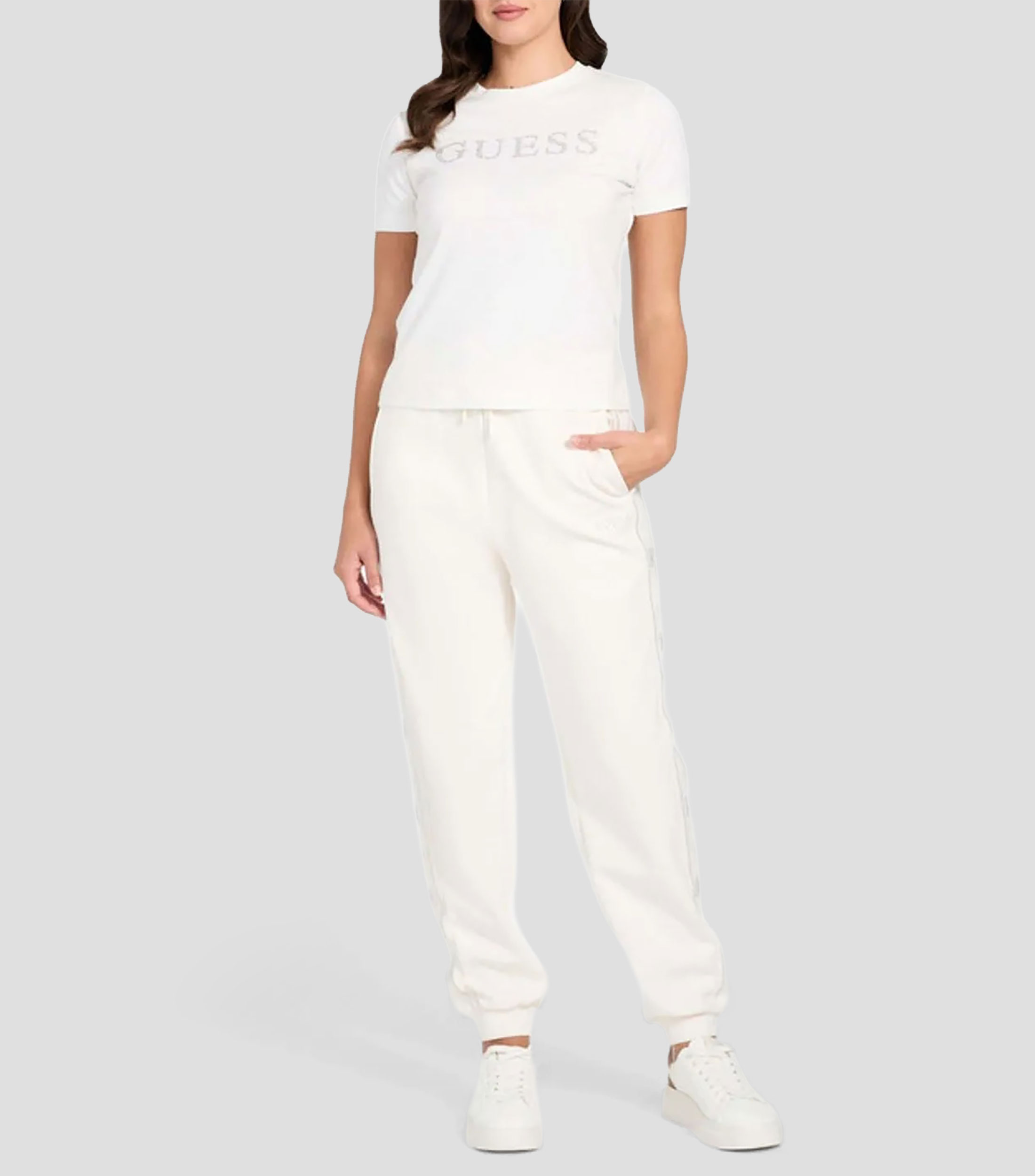 Playera cuello redondo manga corta sólido Mujer