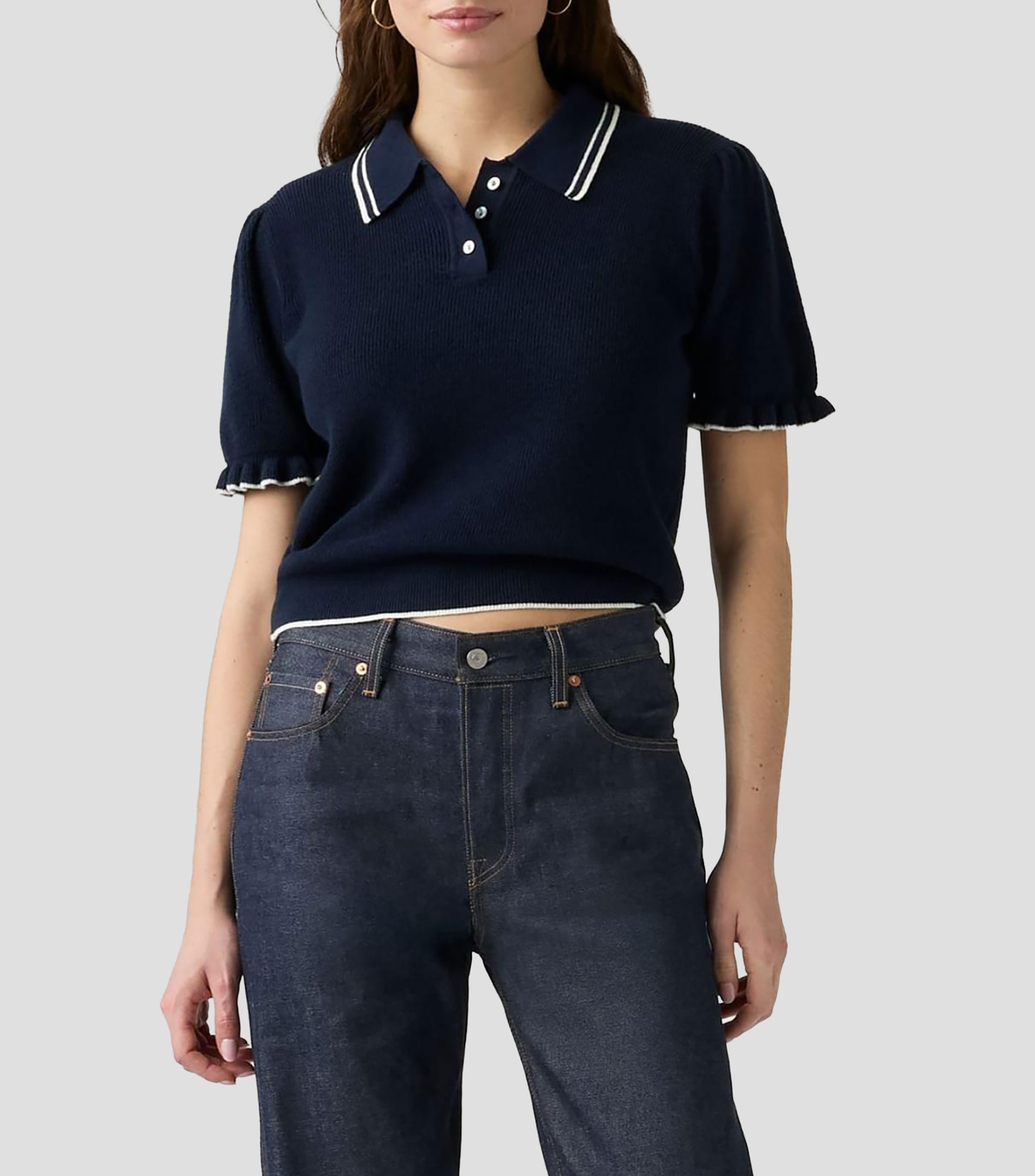 Suéter cuello polo Mujer