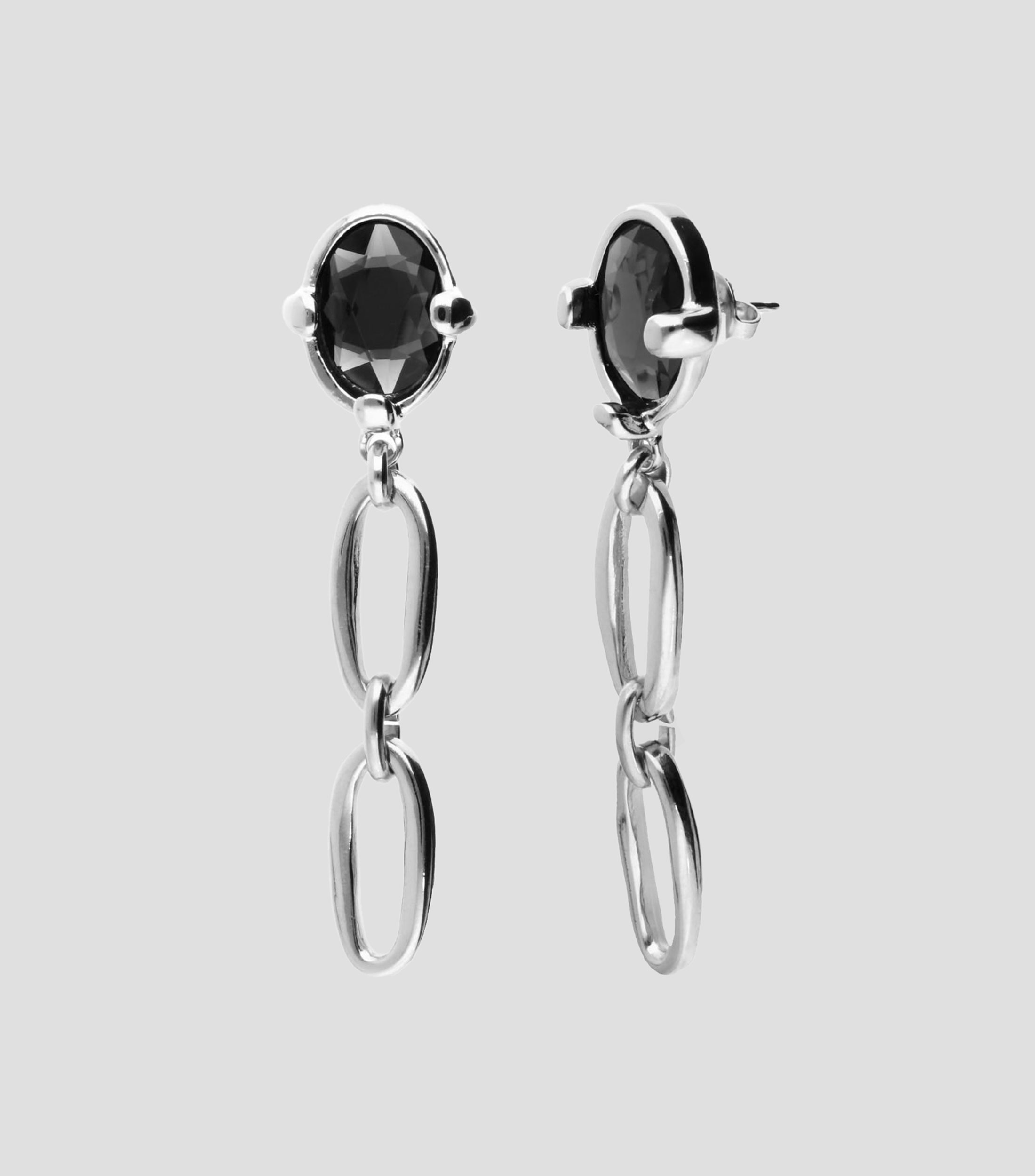 Pendientes largos con cristal Mujer
