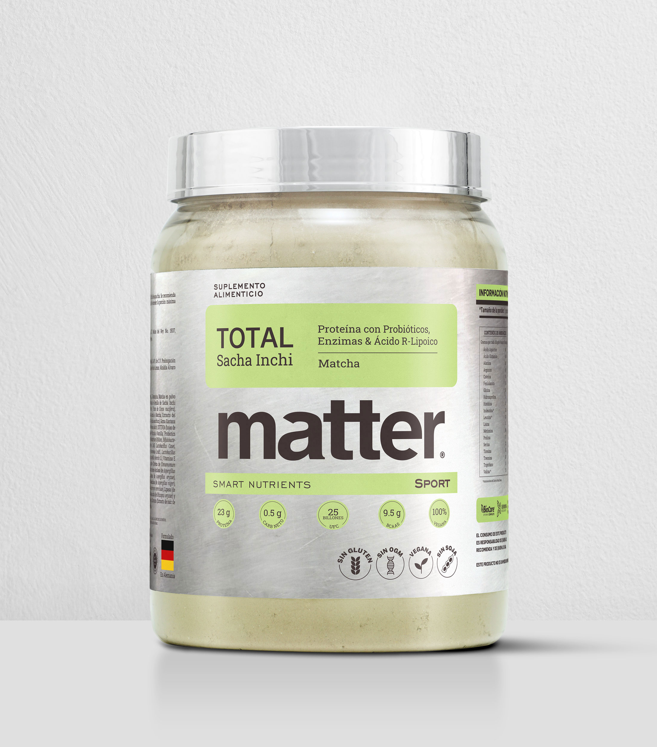 Suplemento alimenticio Total sport matcha, 700 g