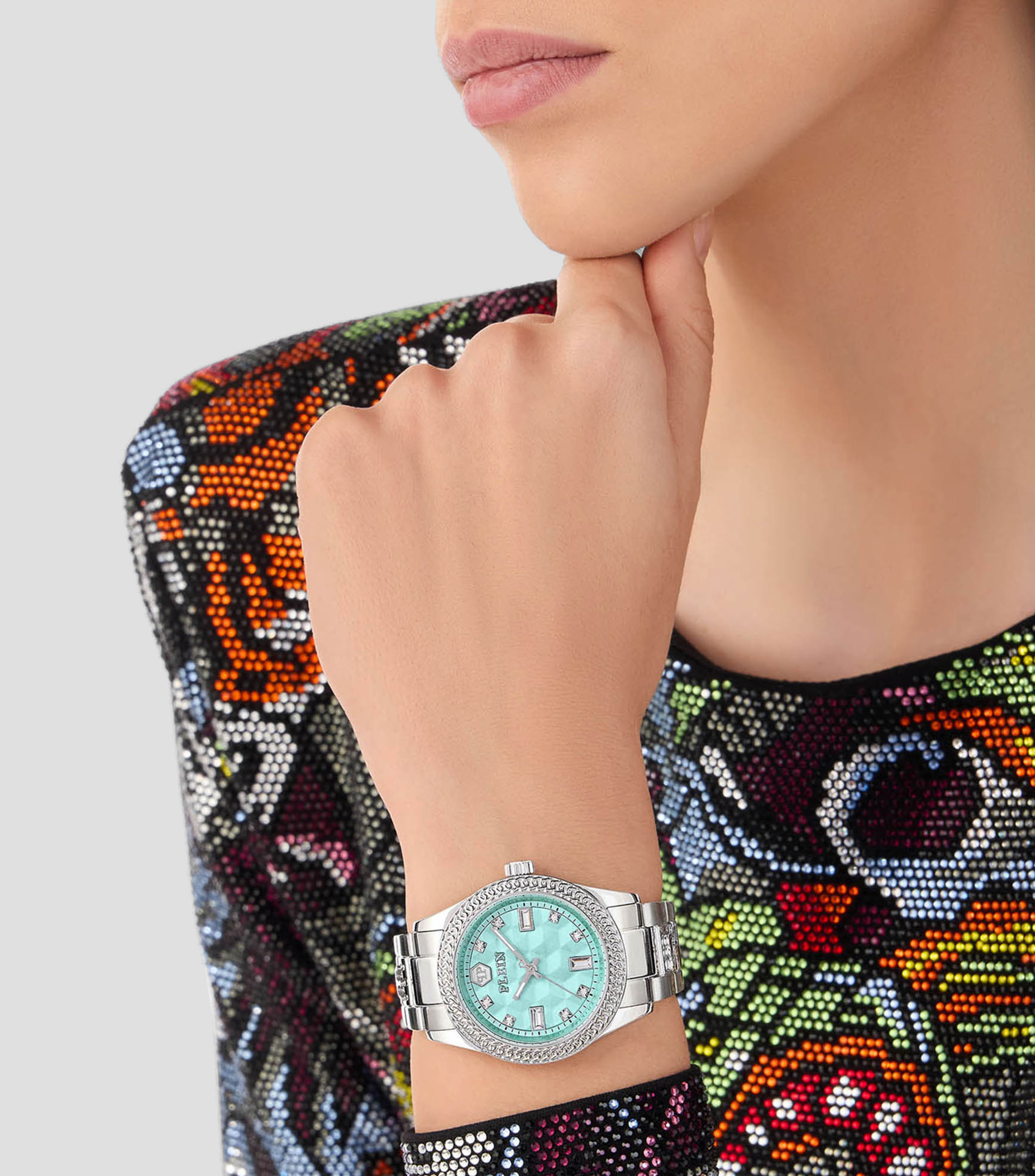 Reloj para mujer Queen Casual, Plateado