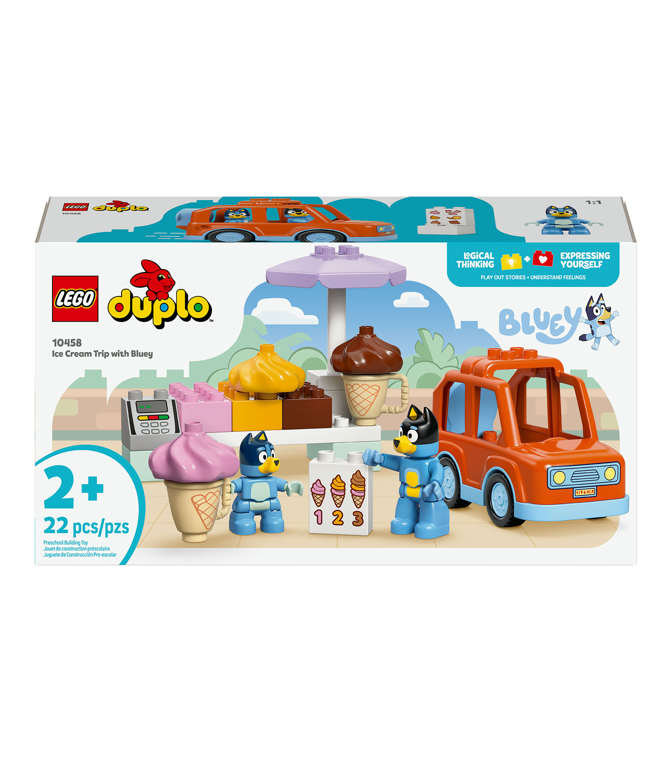 Lego Duplo Bluey Excursión a la Heladería con Bluey 10458