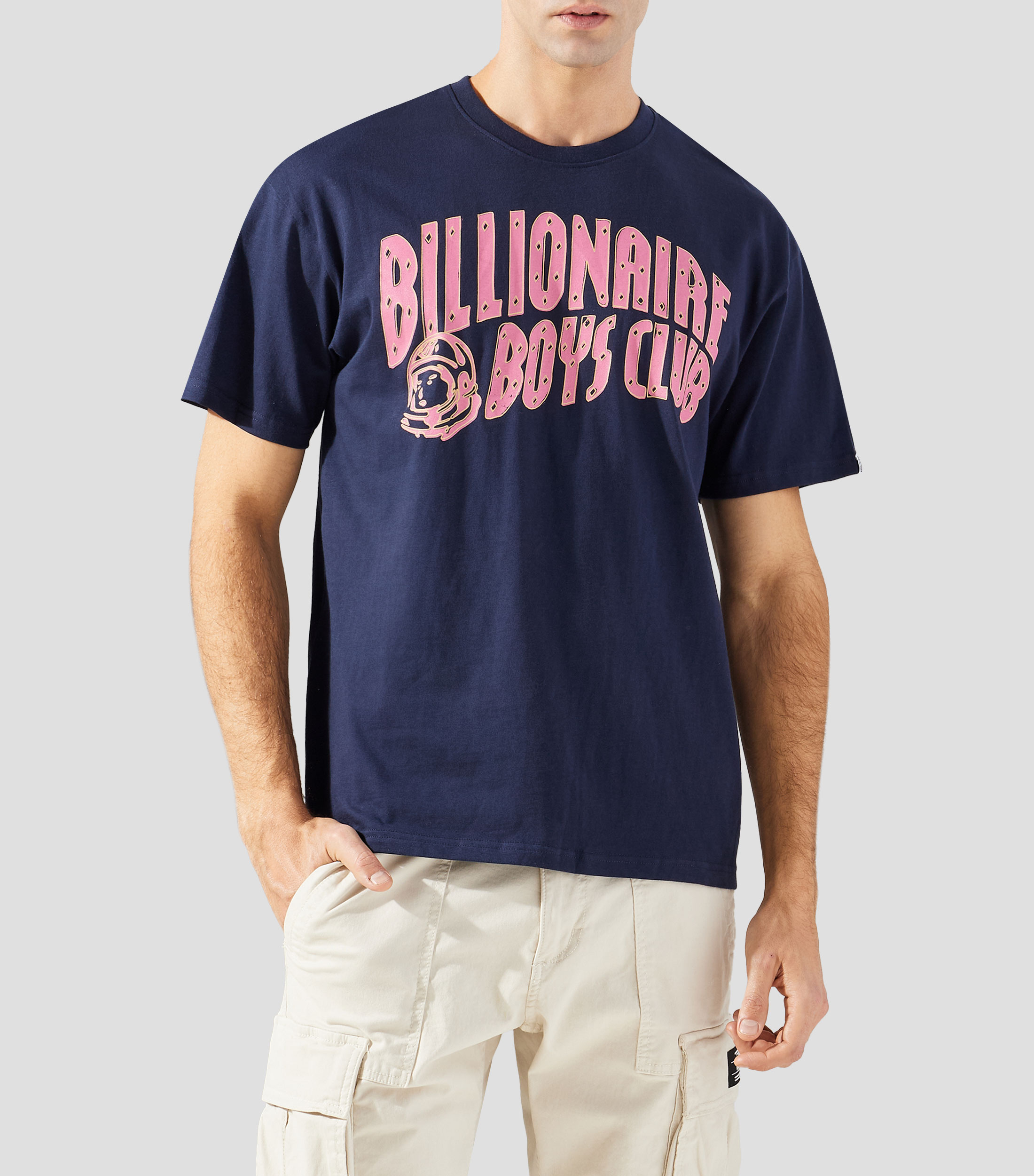 Playera cuello redondo manga corta estampada Hombre