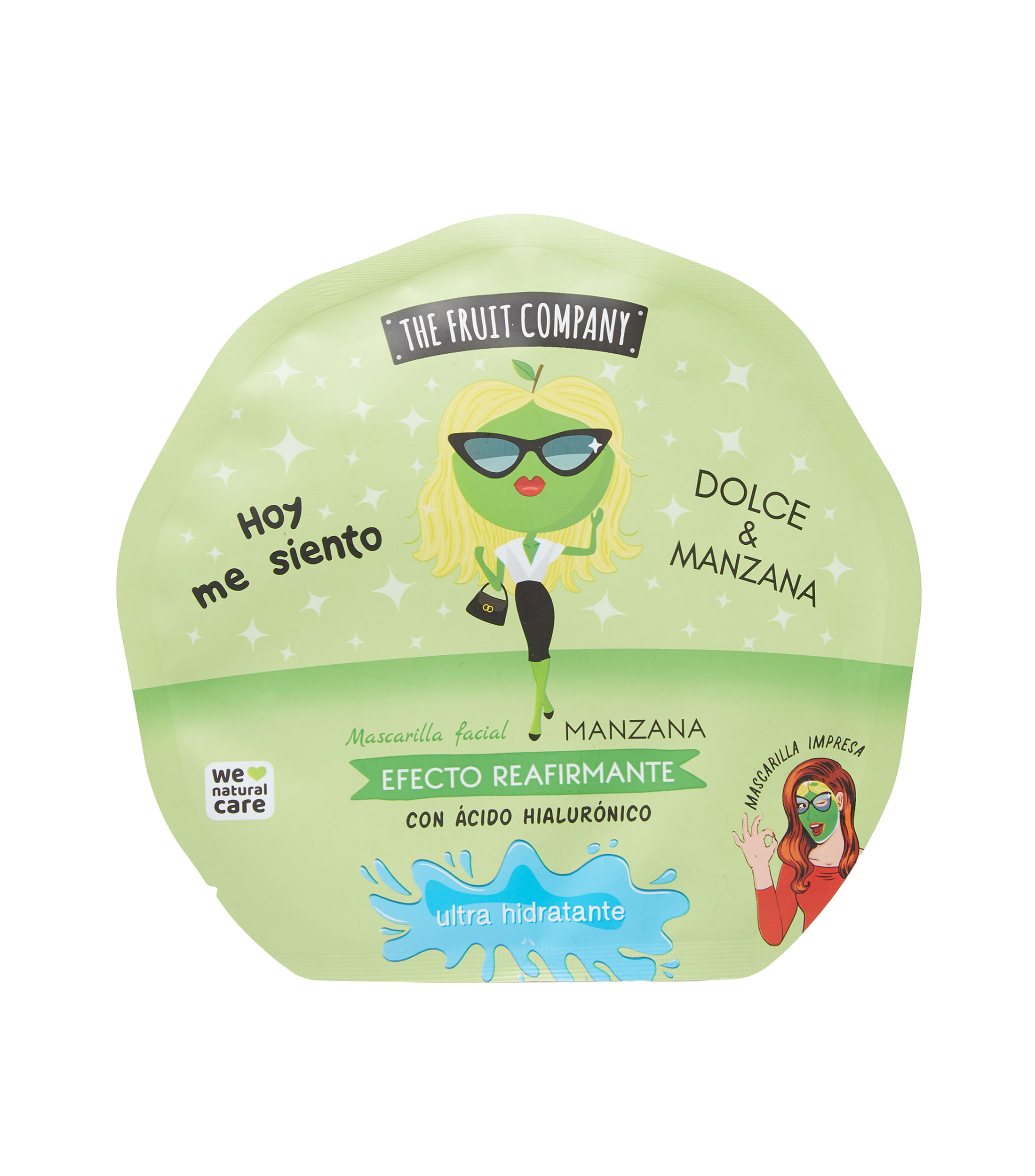 Mascarilla Facial Manzana Verde, Ultra Hidratante Niños