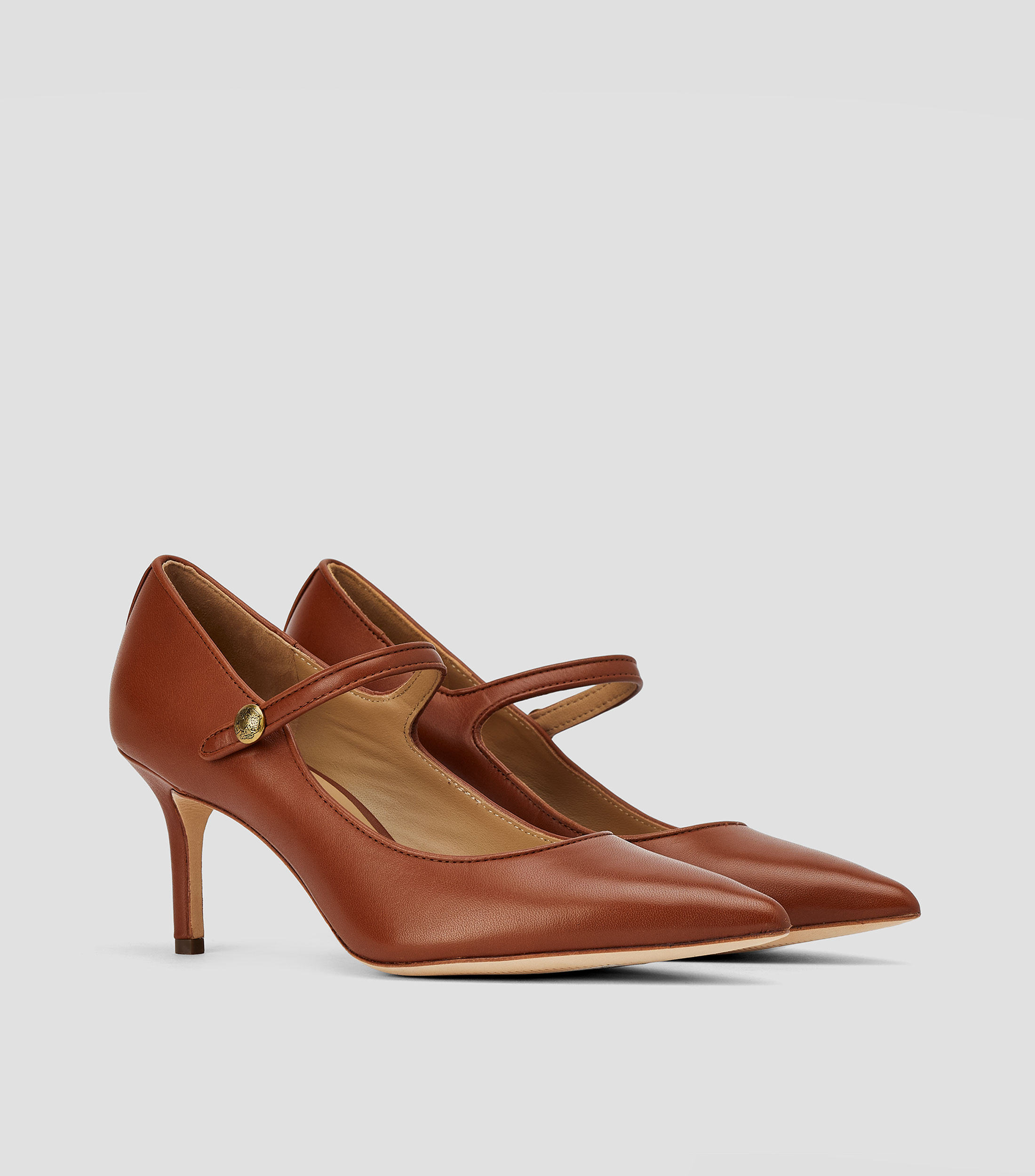 Zapatillas de tacón alto de aguja Lanette en piel Mujer