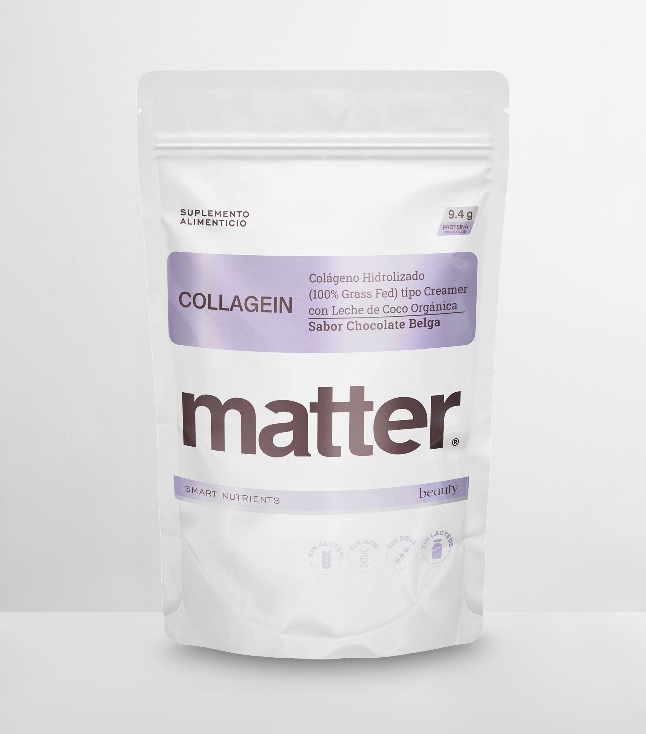 Colágeno Hidrolizado tipo creamer con leche de coco orgánica sabor chocolate belga, 500 g