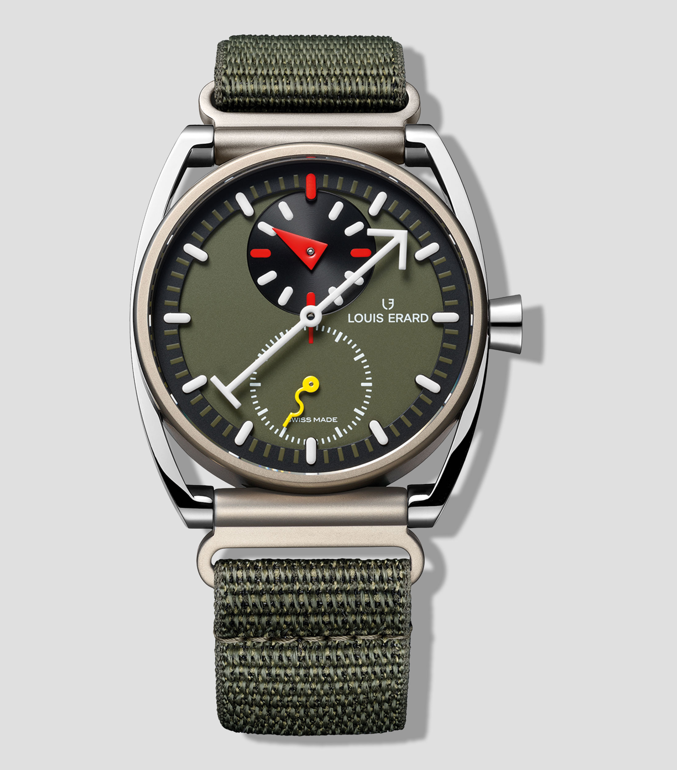 Reloj Para Hombre Regulador Alain Silberstein x Louis Erard Edición Especial, Khaki, Verde