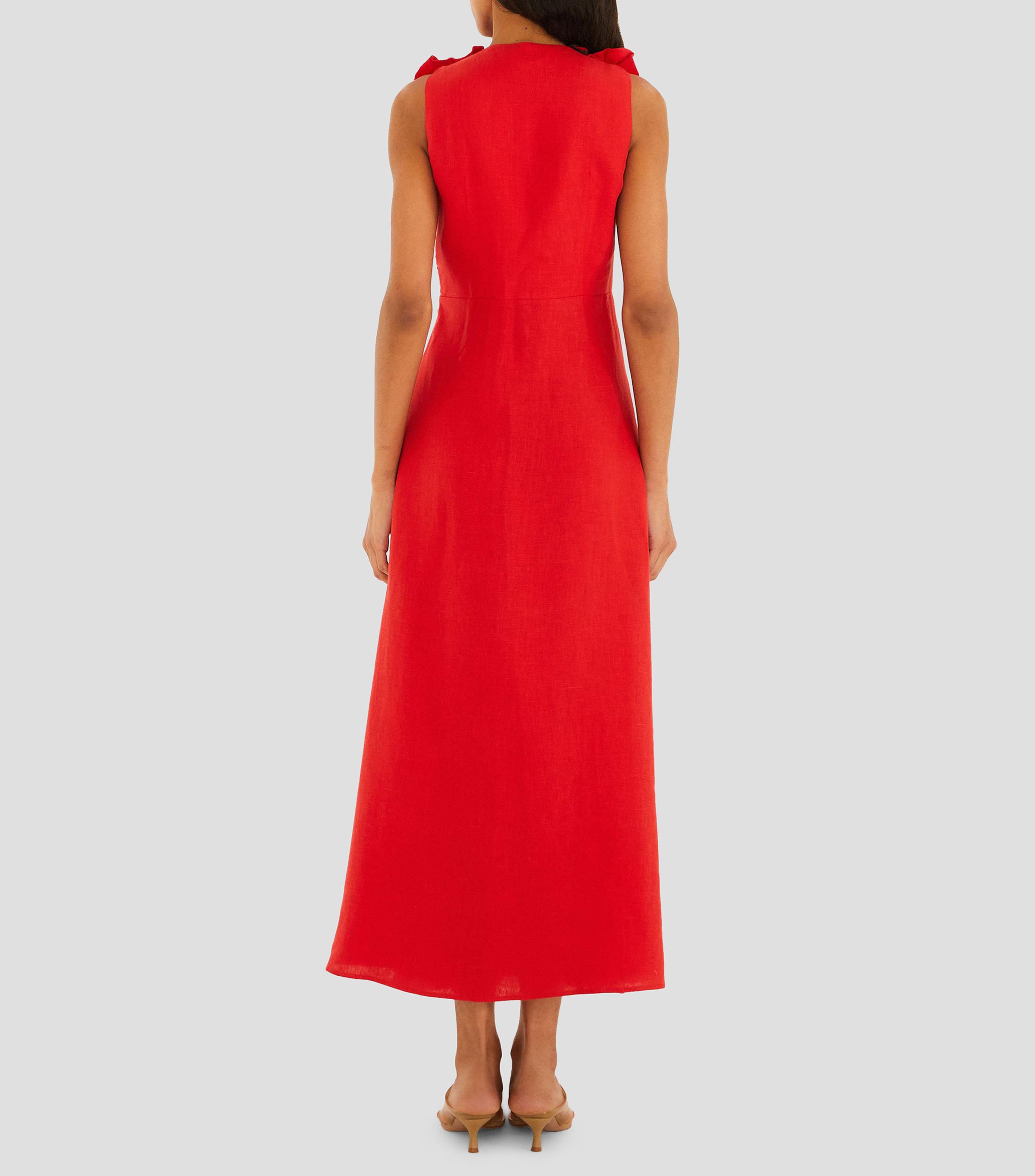 Vestido largo liso Mujer