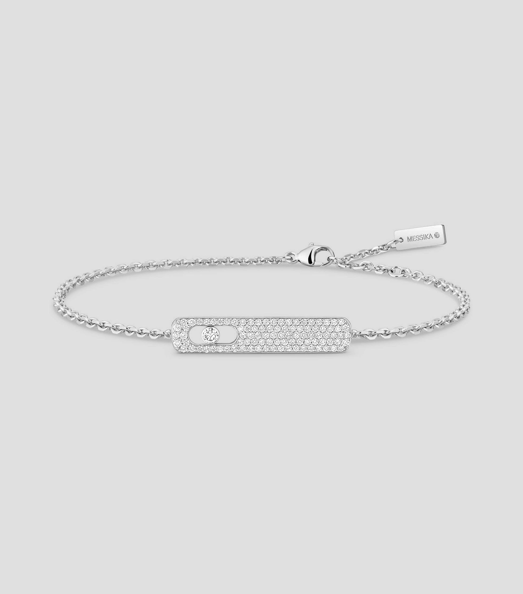 Brazalete My First Diamond pavés en oro blanco de 18 Kts Mujer