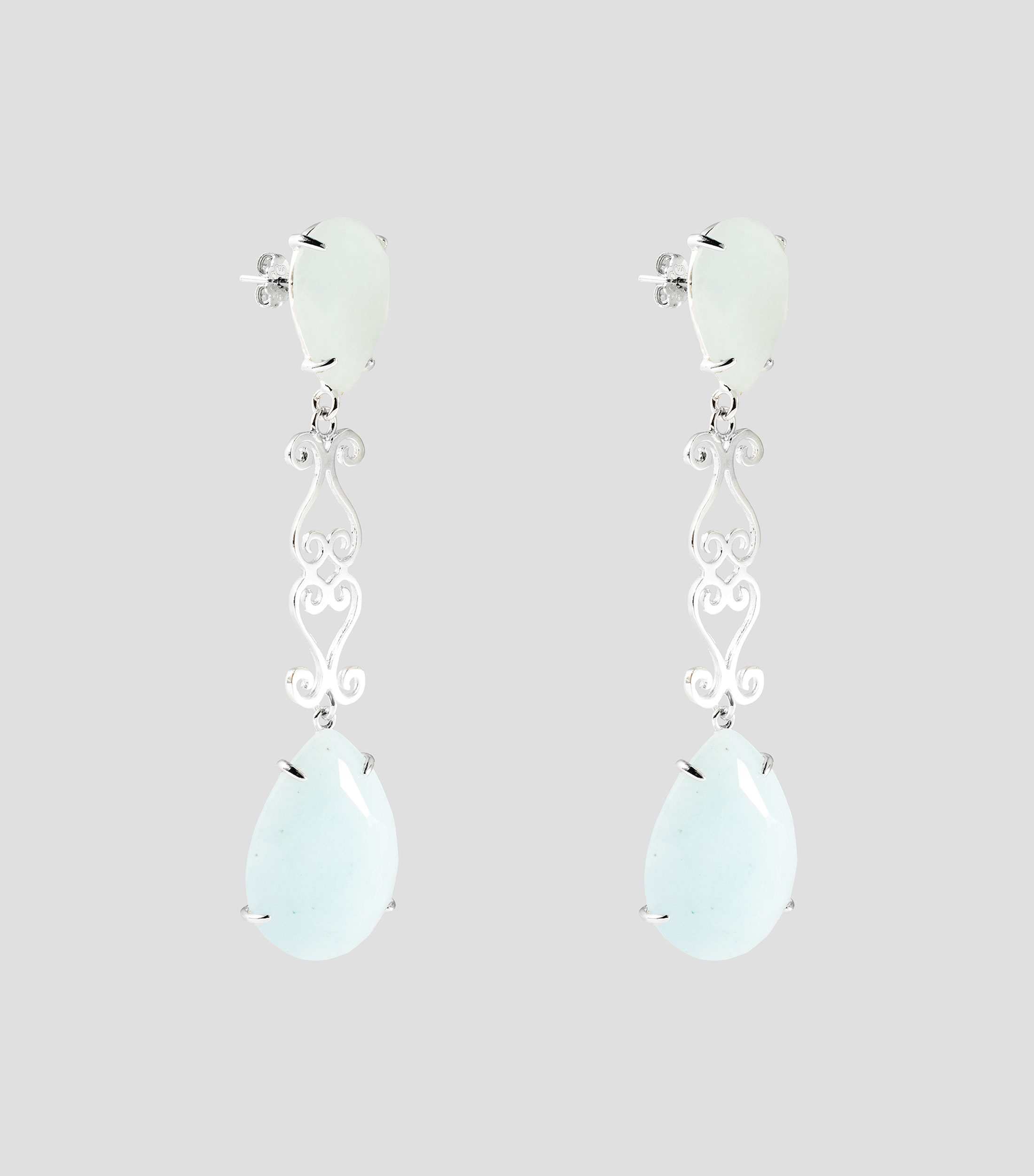 Pendientes en Plata .925 con cristal Mujer