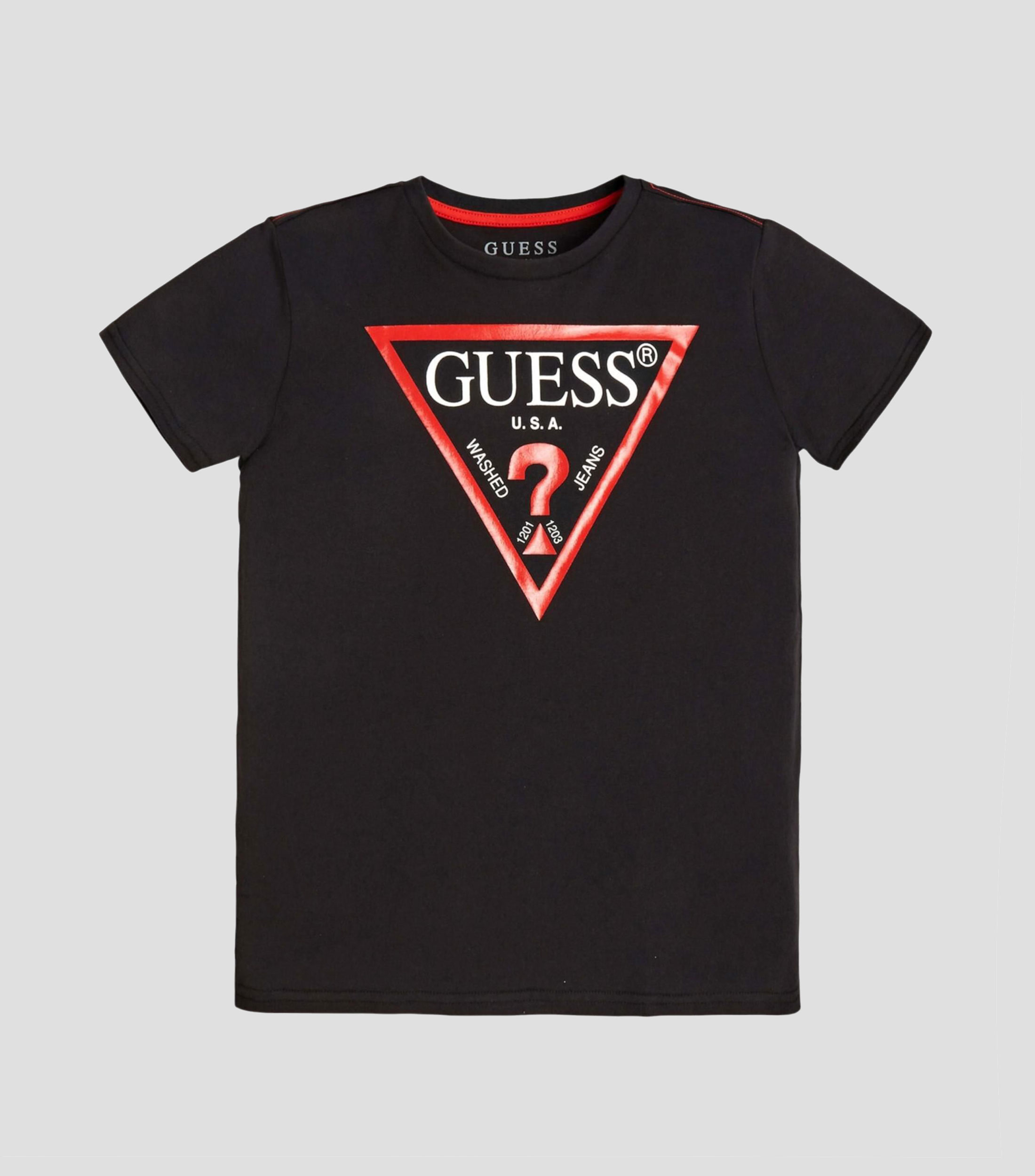 Playera de cuello redondo con manga corta estampada Niño