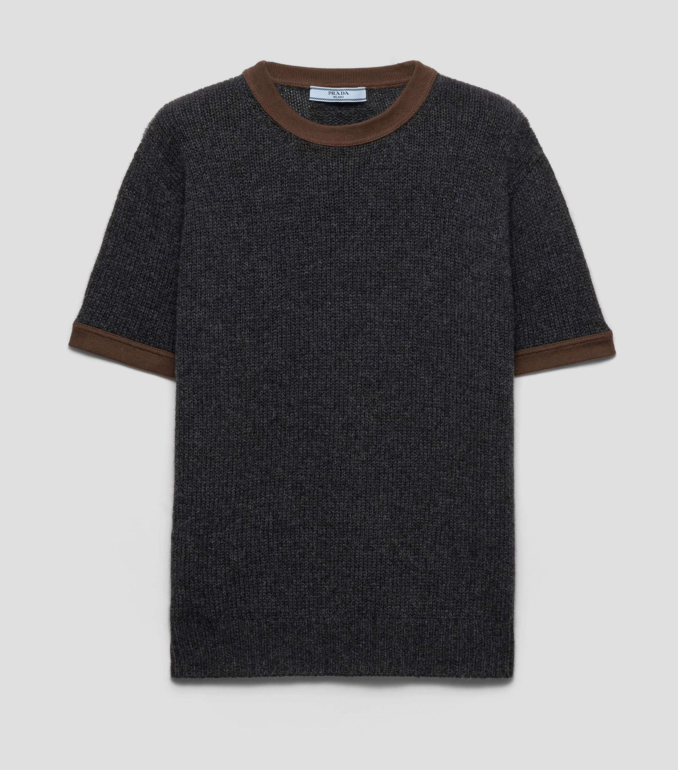 Playera cuello redondo manga corta jaspeada Mujer