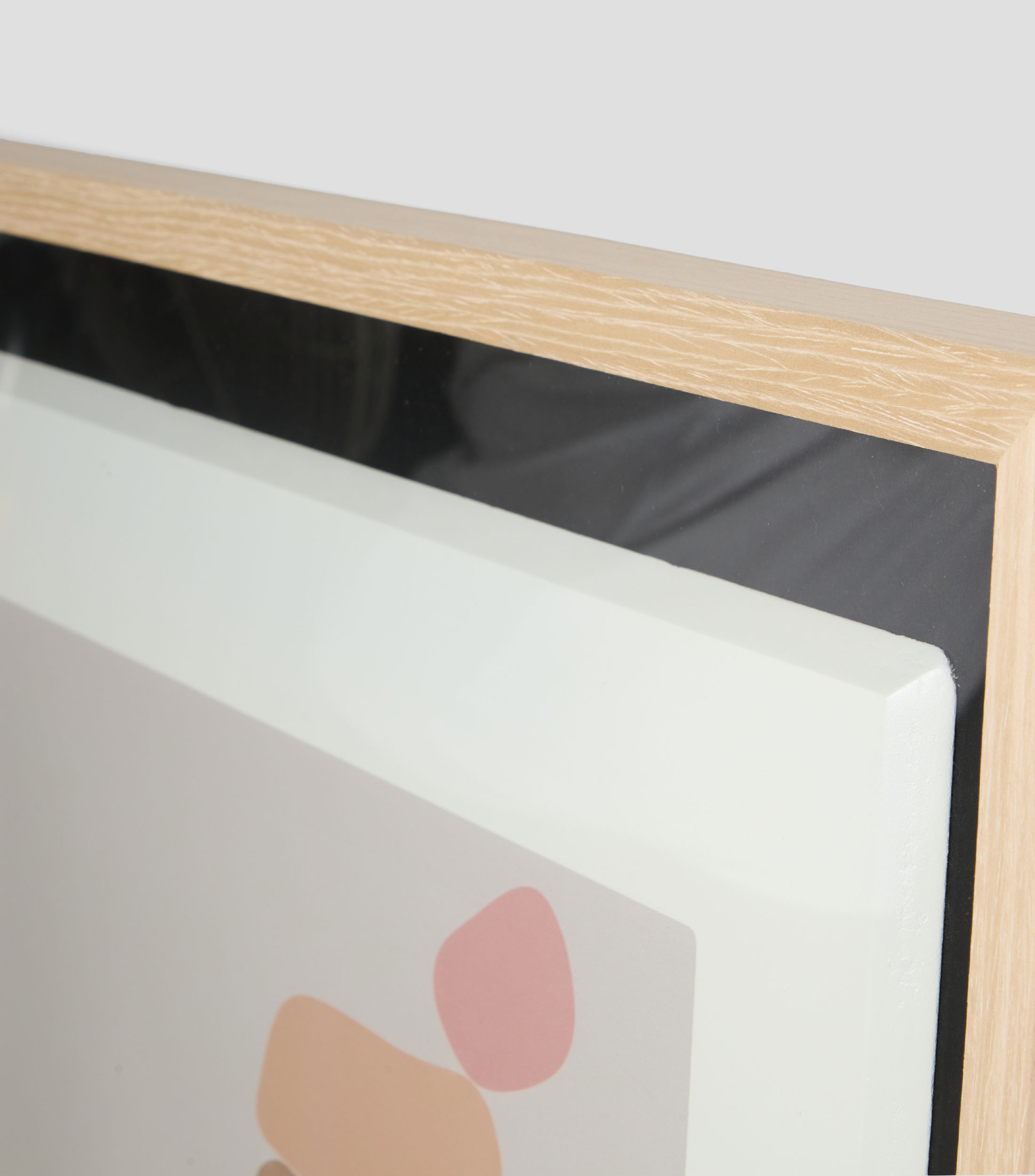 Cuadro abstracto Ondas II en madera
