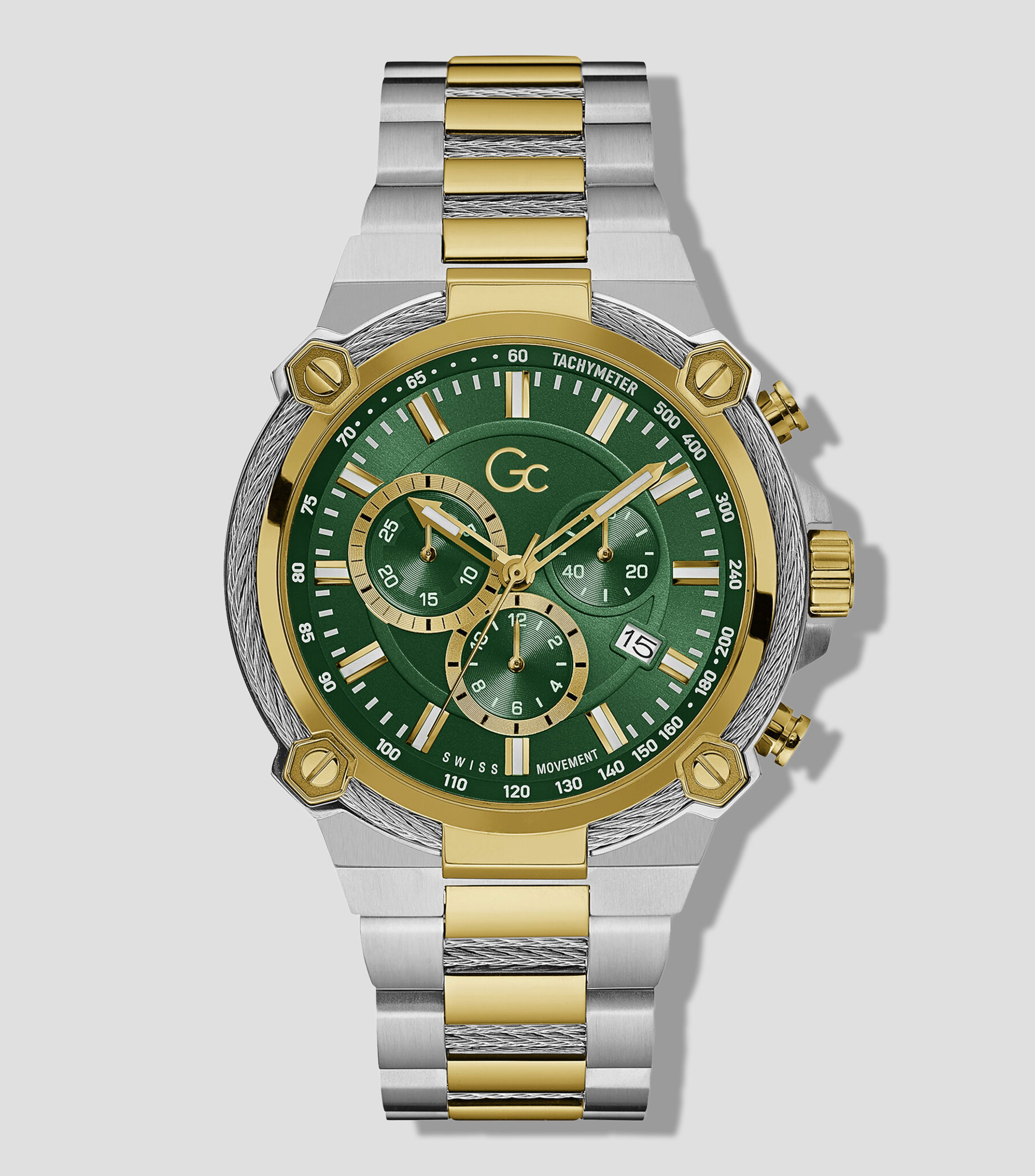 Reloj para Hombre casual CableForce plateado, dorado