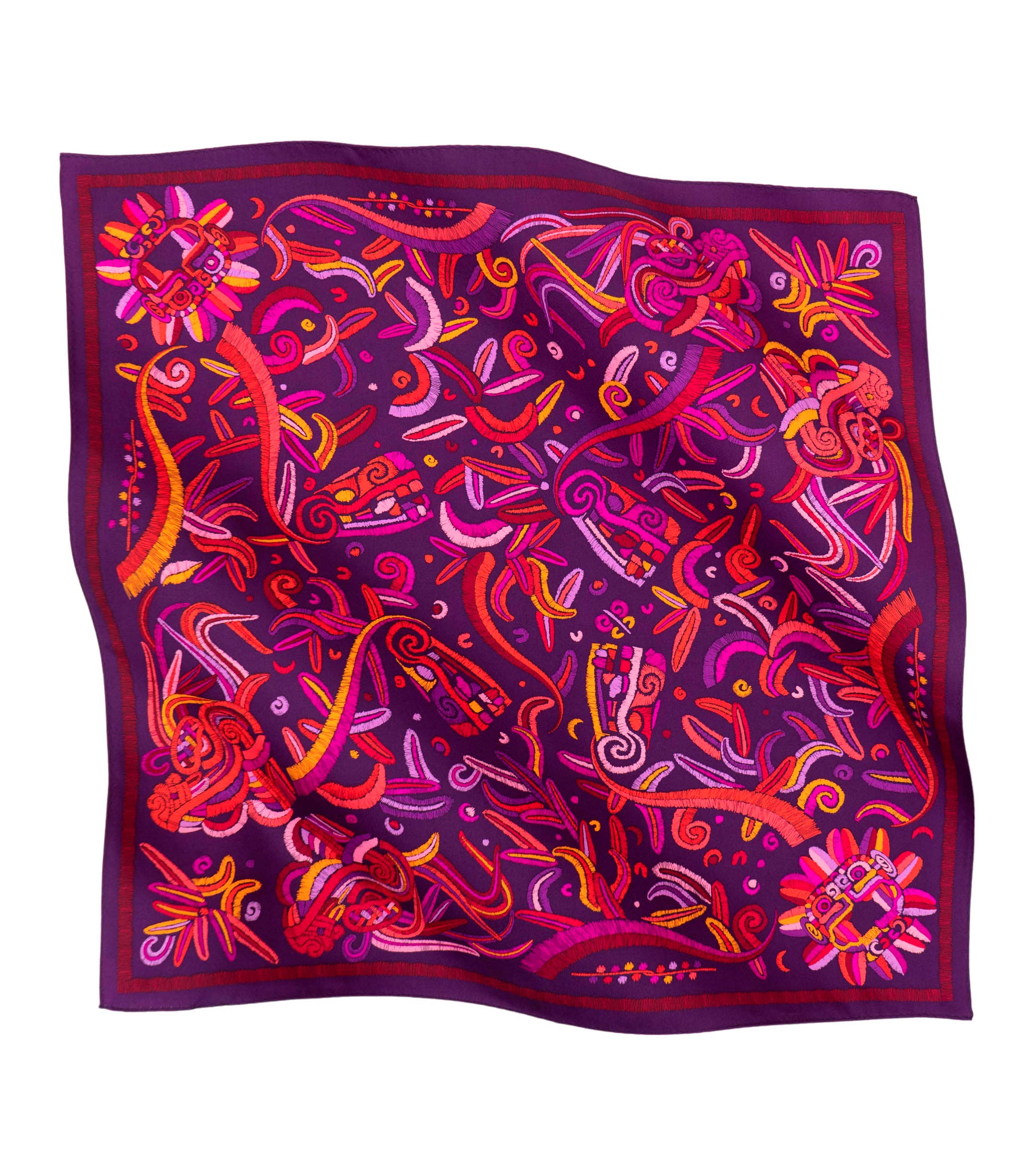 Mascada fucsia Quetzalcóatl Mujer