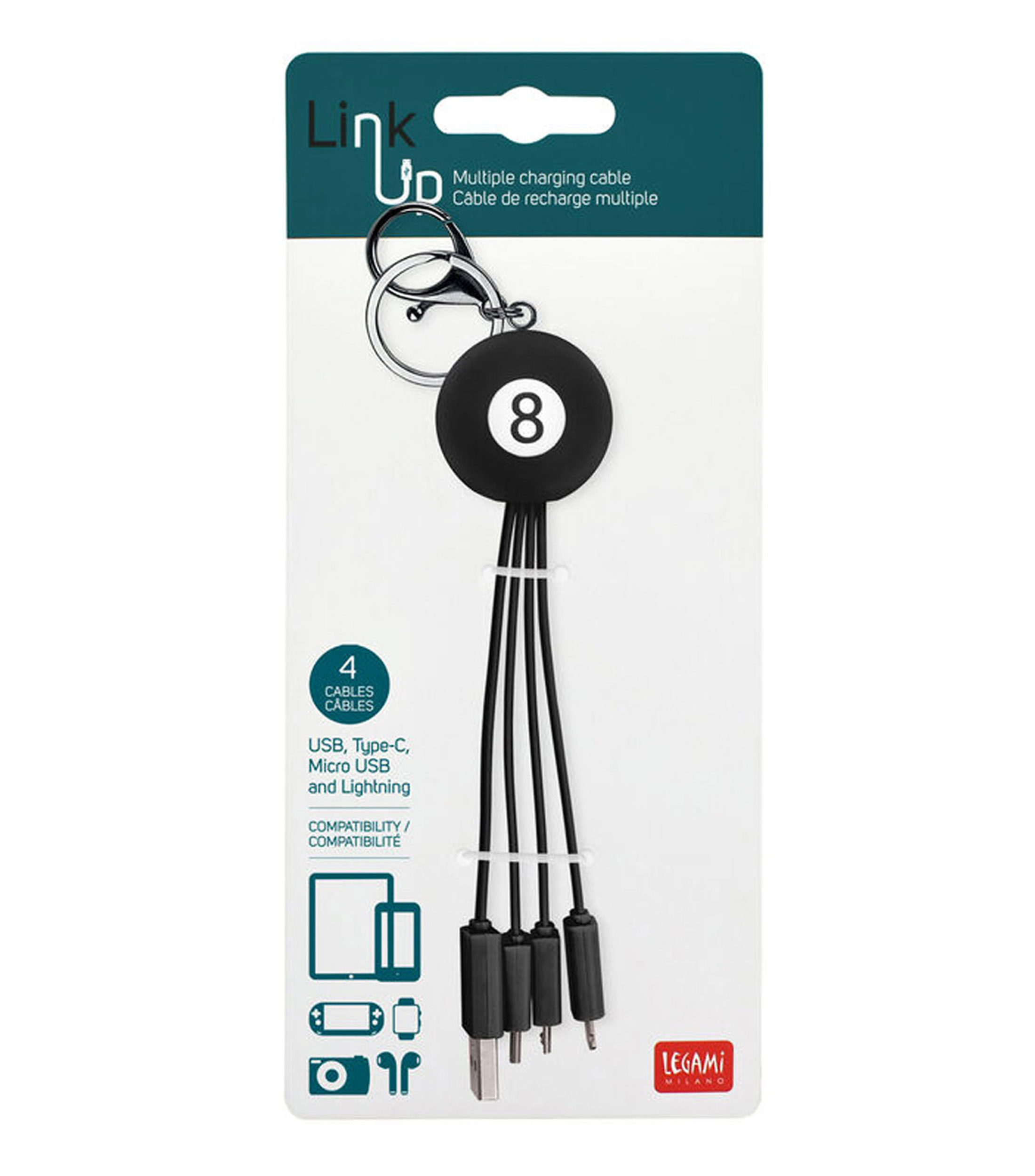 Cable multicargador 8 Ball