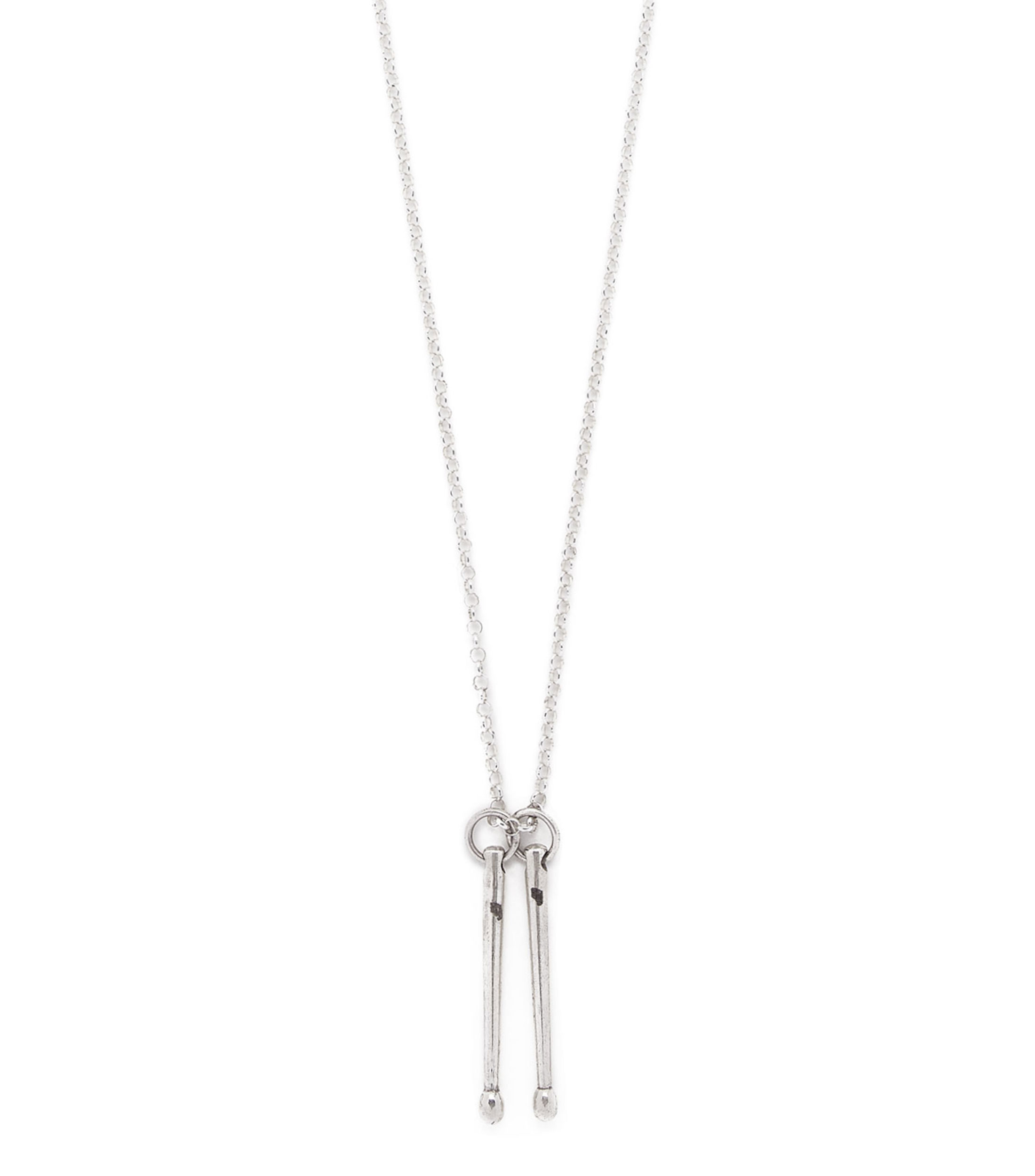 Dije de baquetas en plata .925 Hombre