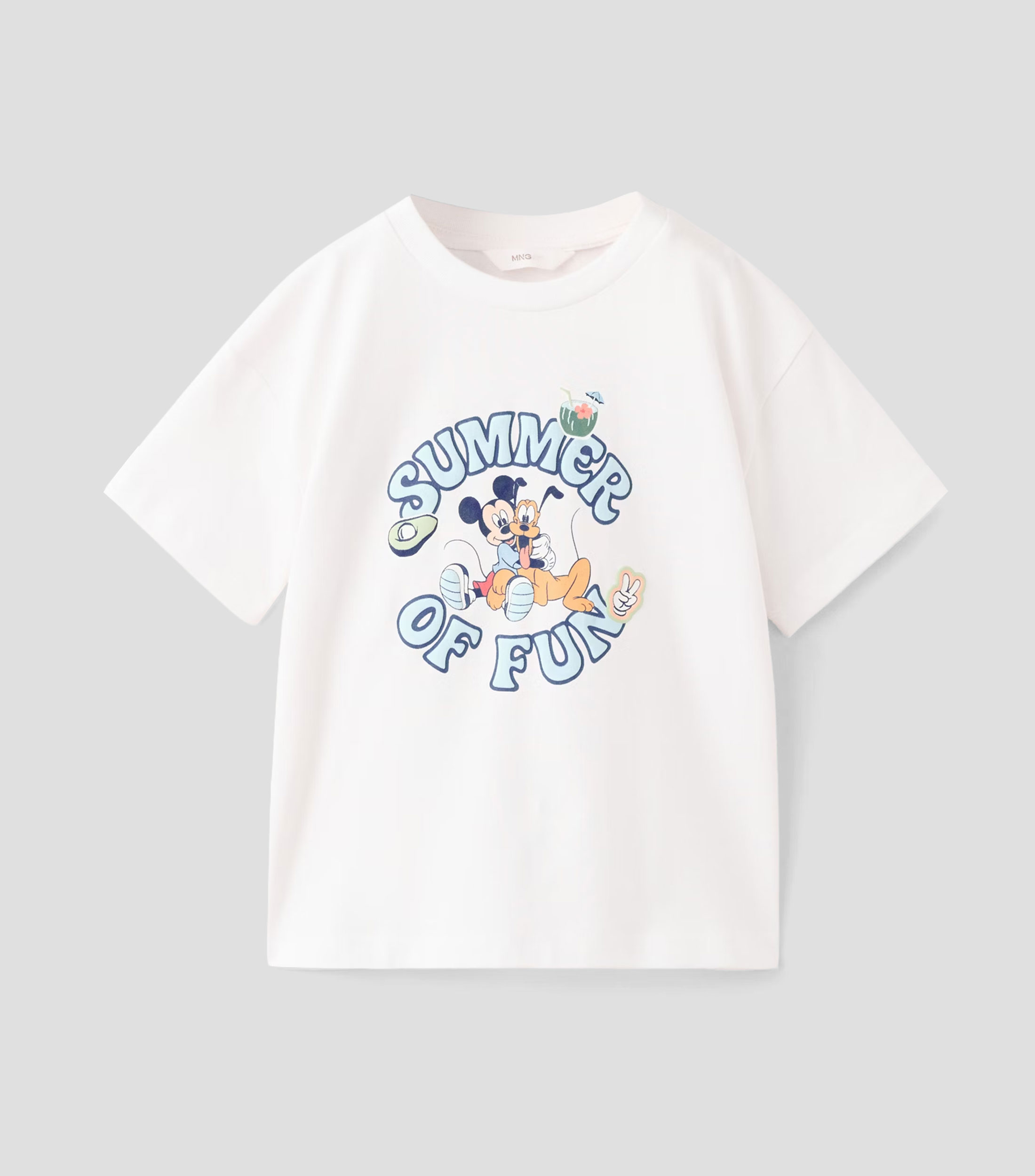 Playera cuello redondo manga corta estampada Niño