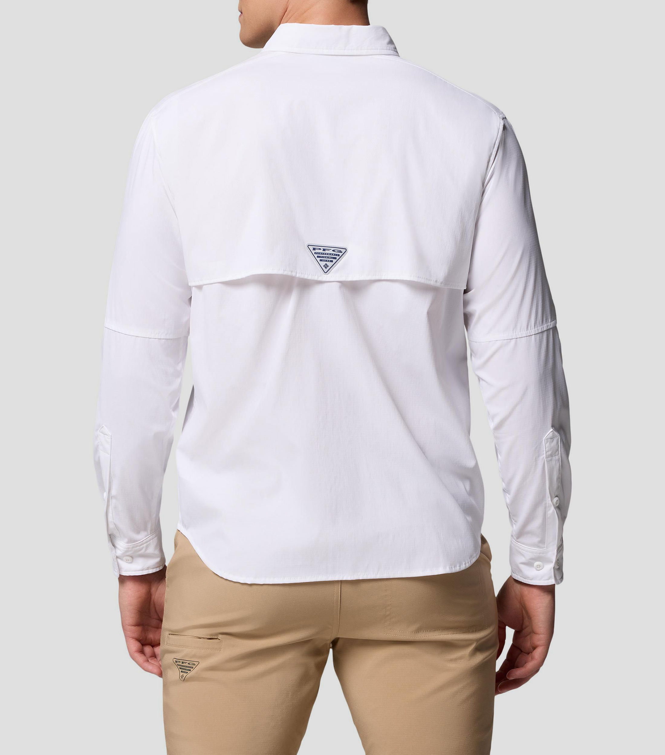 Camisa Bahama lisa de manga larga Hombre