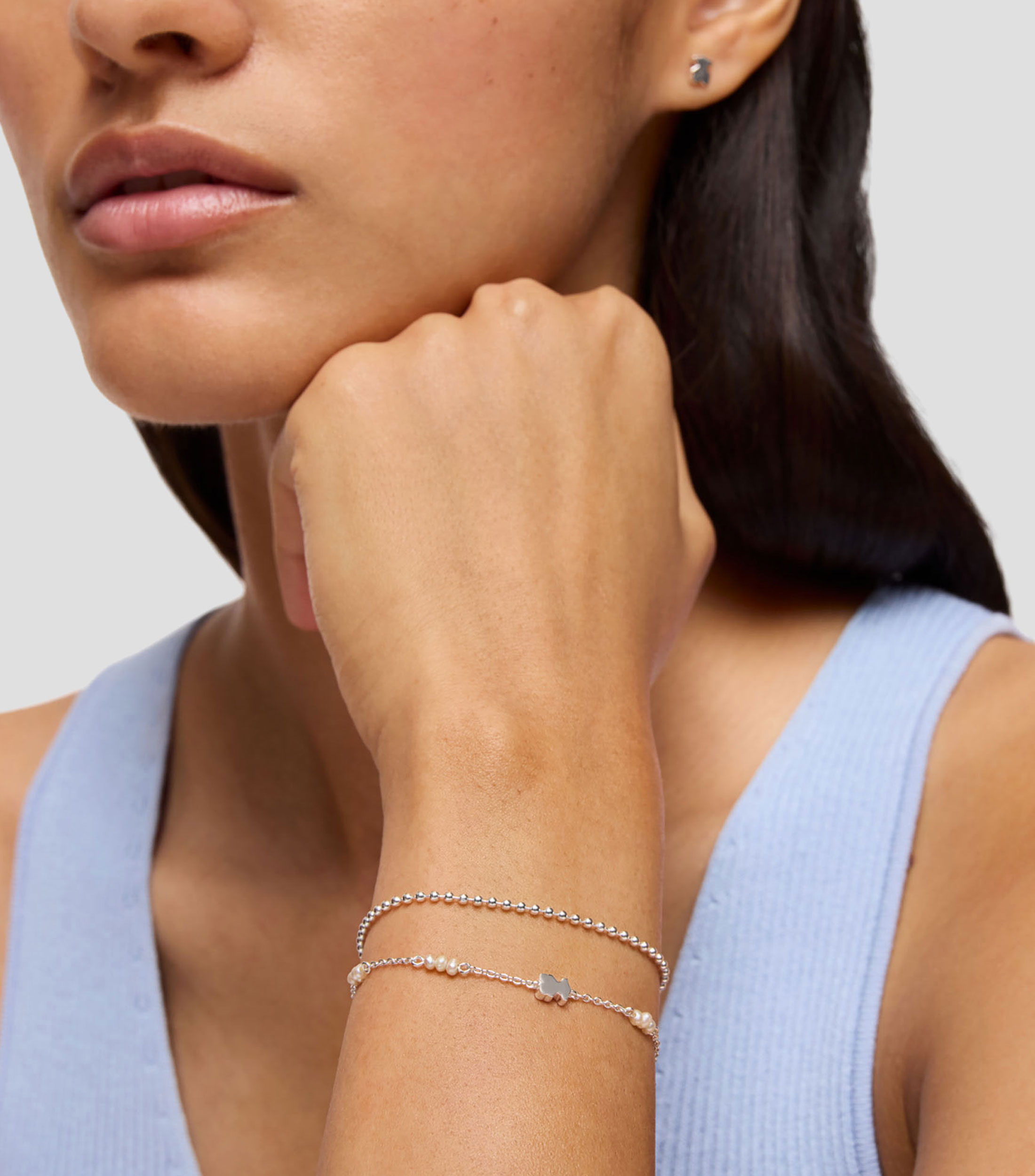 Pulsera en Plata Sweet Dolls con perlas Mujer