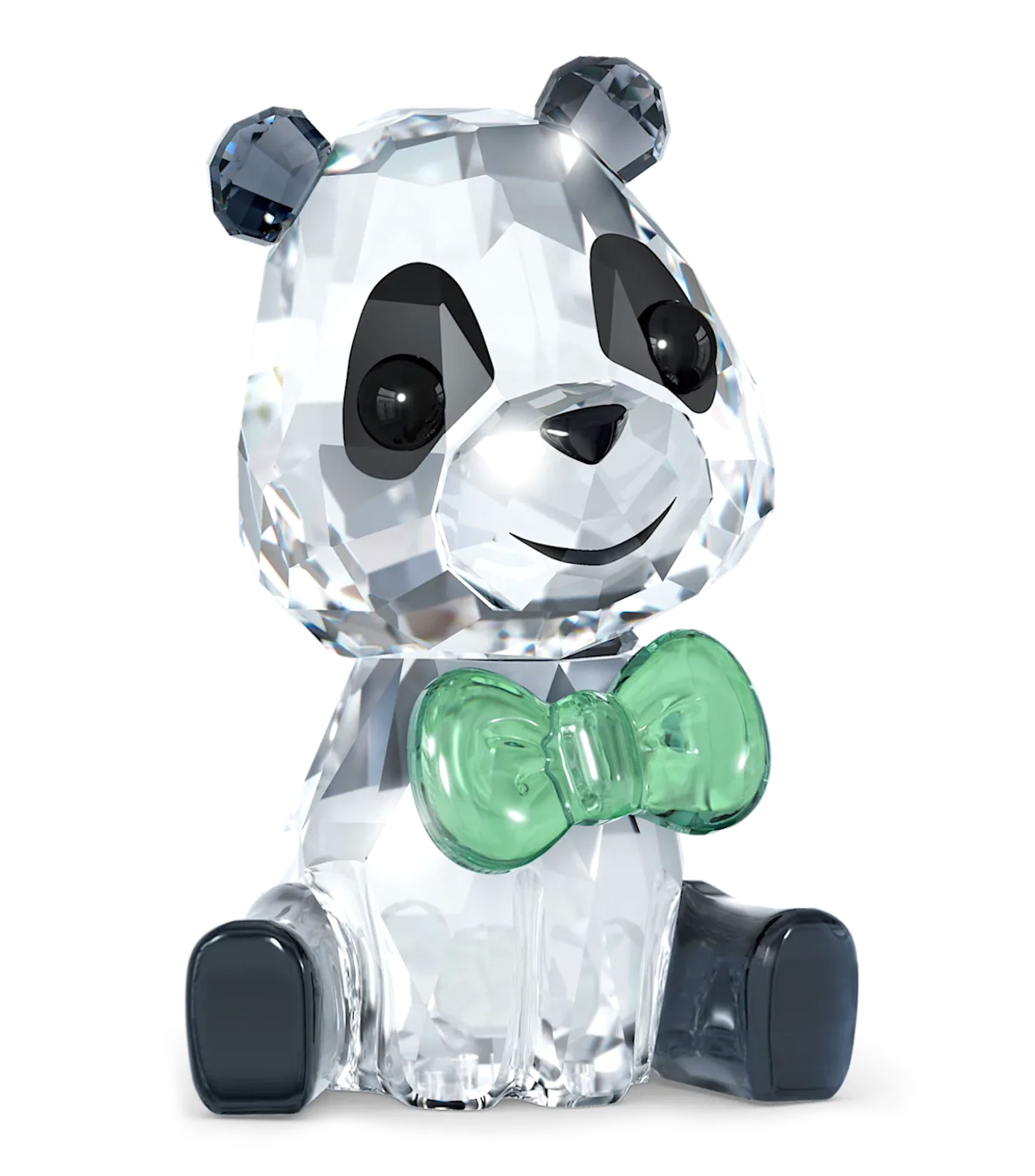 Noir Blanc Panda Ours Avec Cristal Swarovski Bambou Chinois Chine