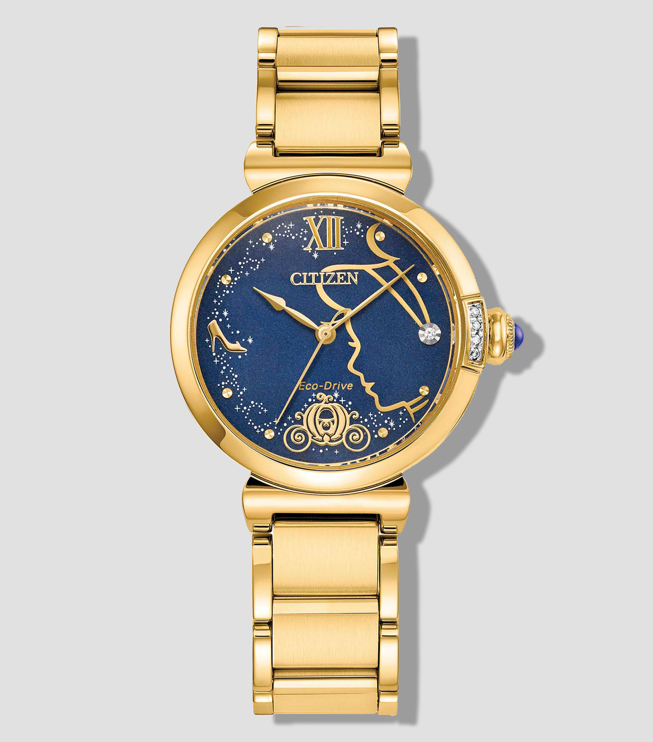 Reloj para Mujer Cinderella 50th Anniversary dorado, azul