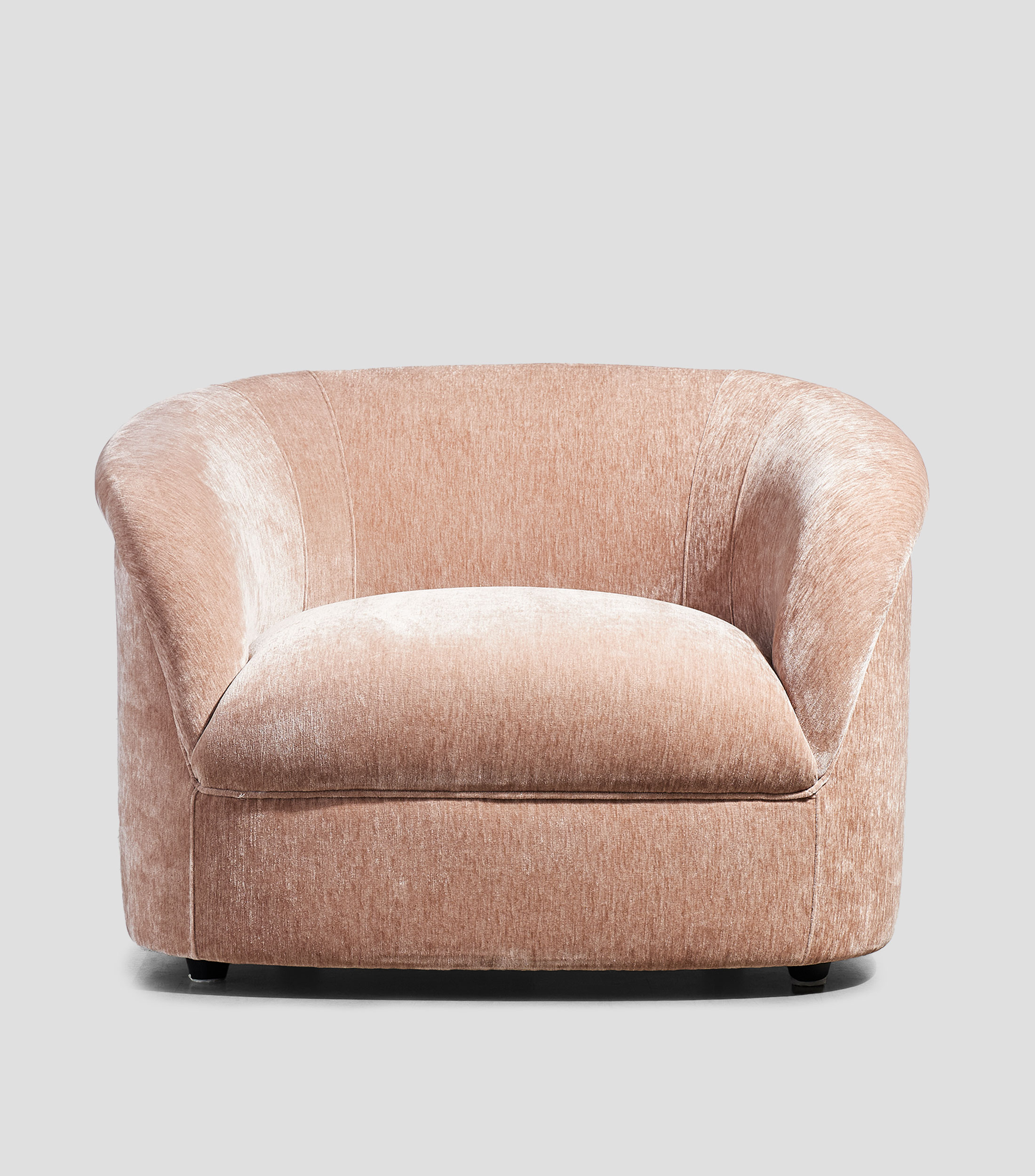 Sillón contemporáneo Thora Blush café claro