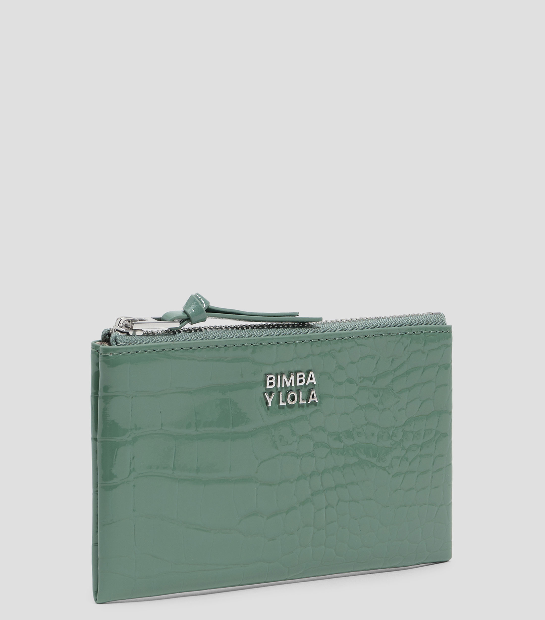 Monedero con textura brillante Mujer