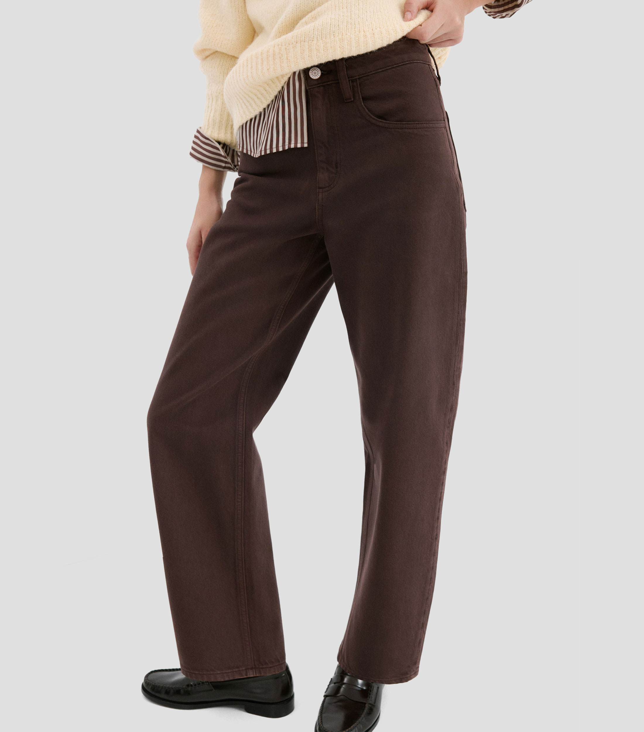 Jeans recto barrel Mujer