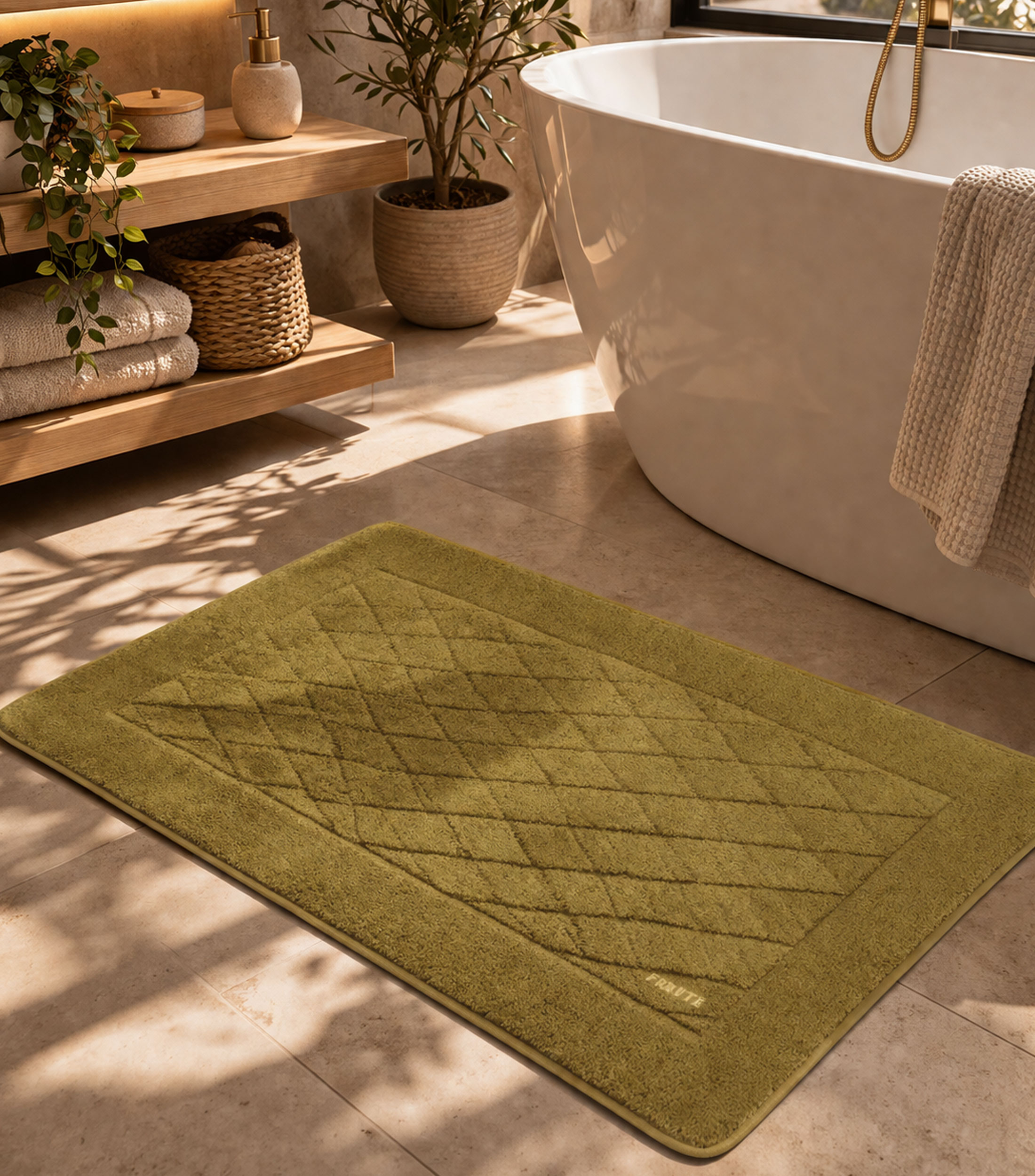 Tapete de baño Unito ámbar rectangular