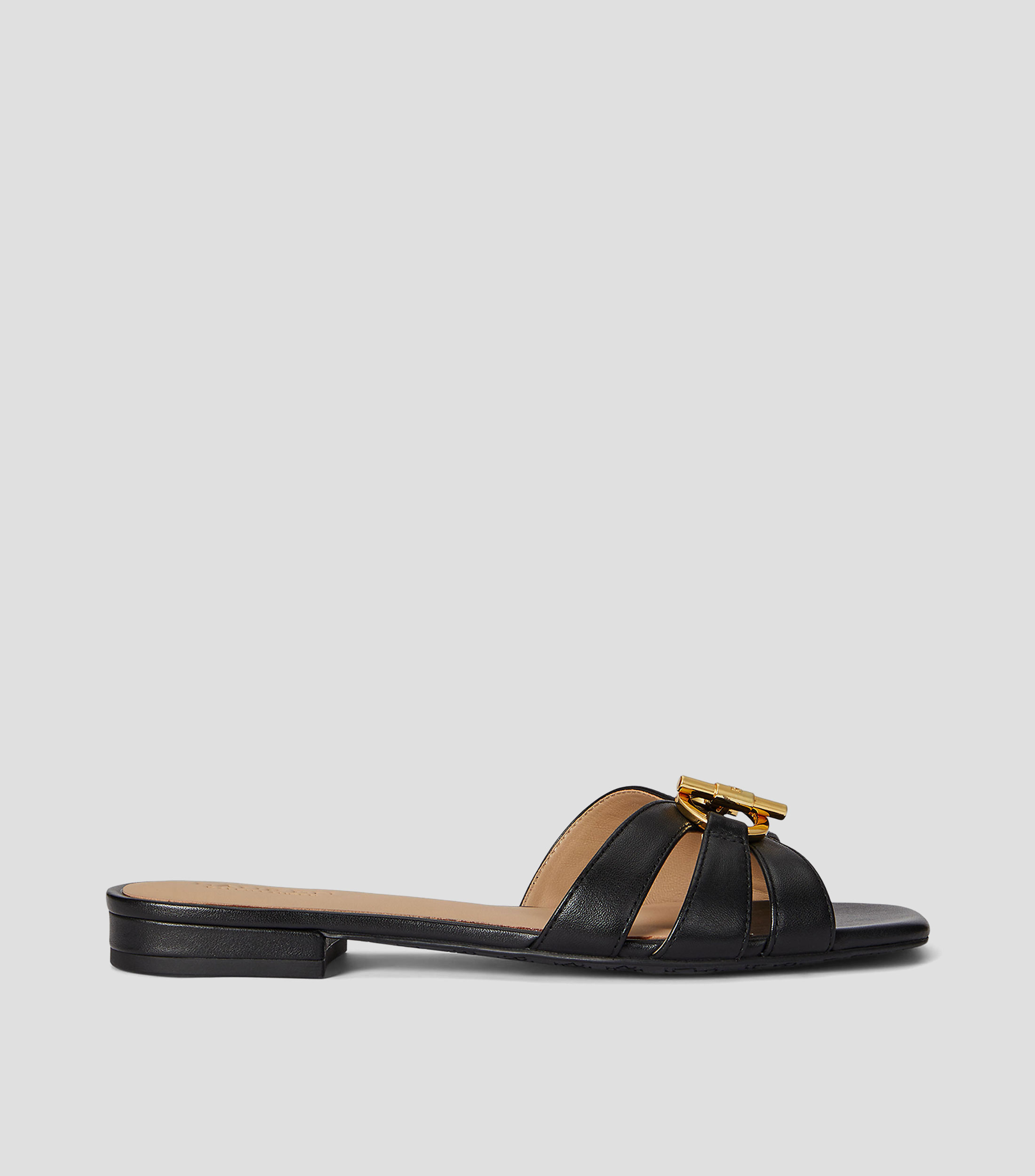 Sandalias slide en cuero nappa Blaike Mujer