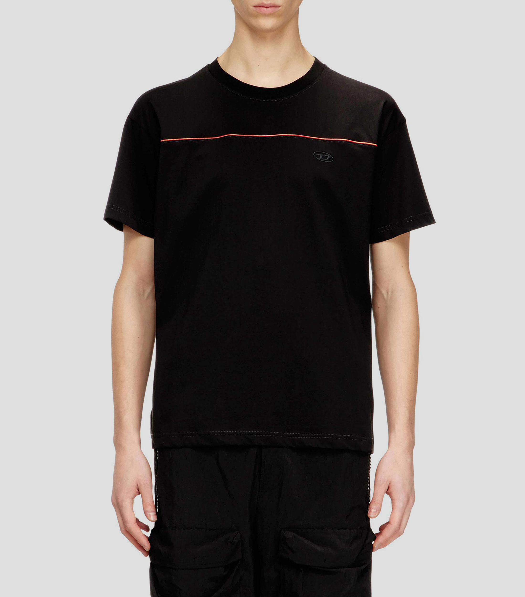 Playera cuello redondo manga corta de diseño sólido Hombre