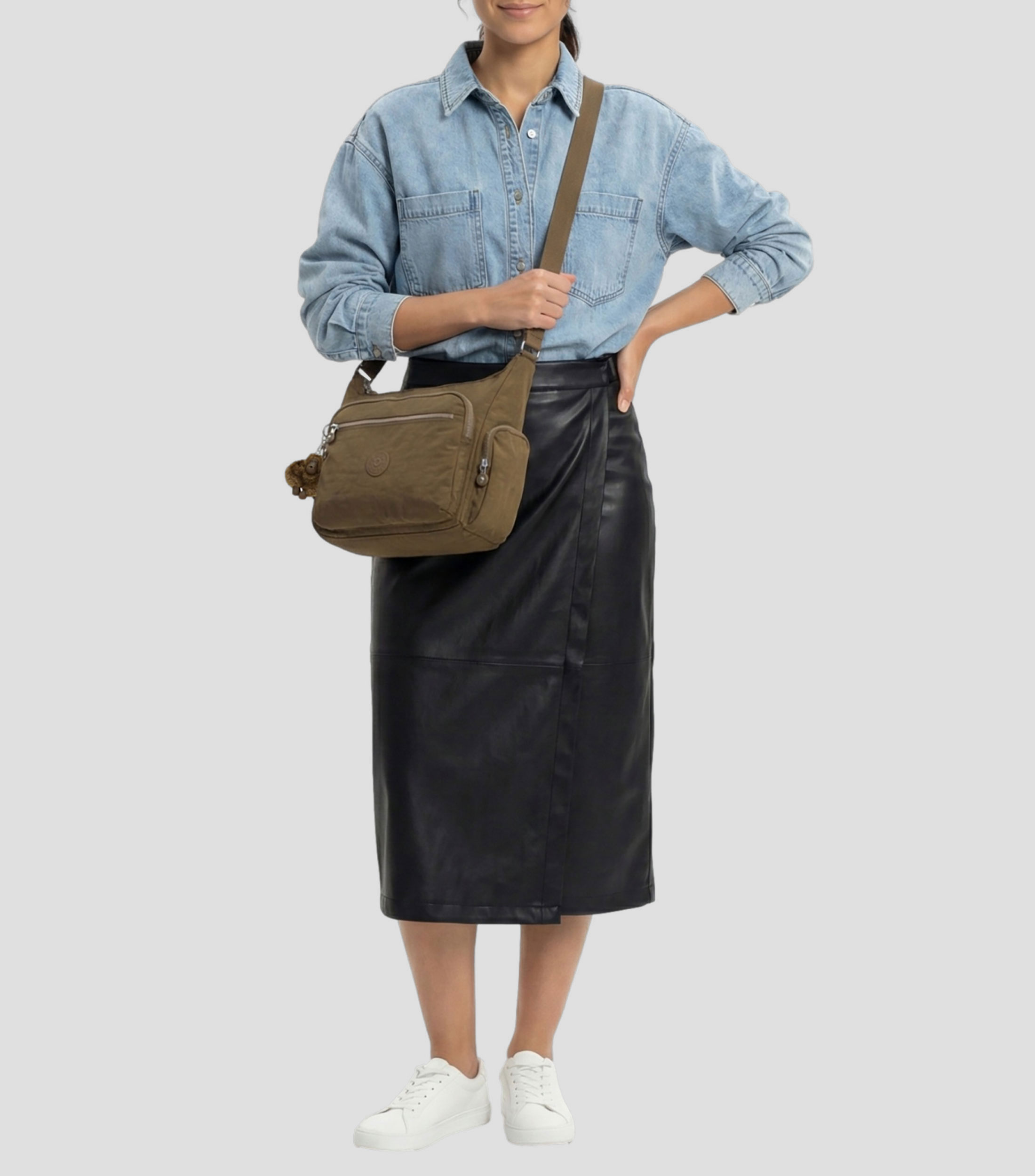 Bolsa crossbody café Gabbie lisa Mujer
