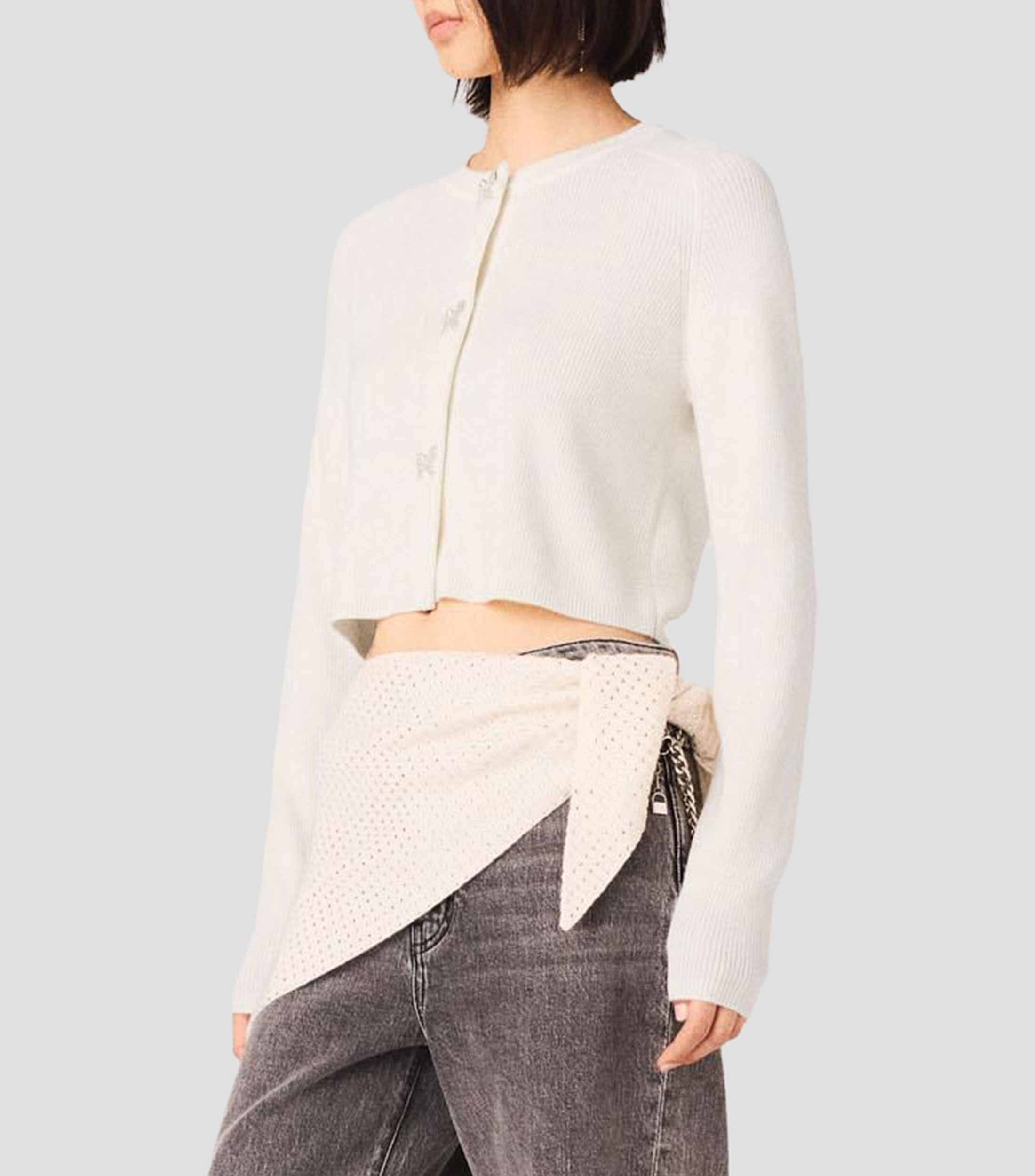 Cárdigan liso Mujer