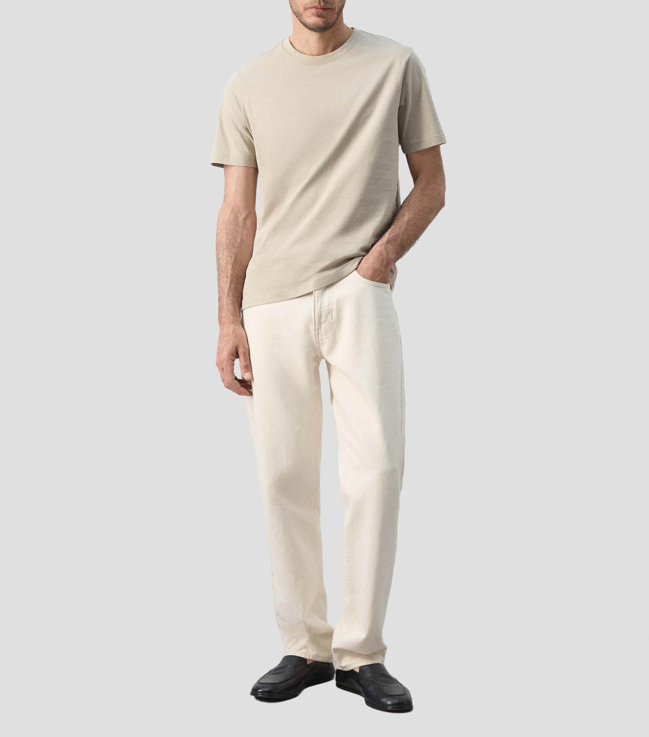 Playera cuello redondo manga corta liso Hombre