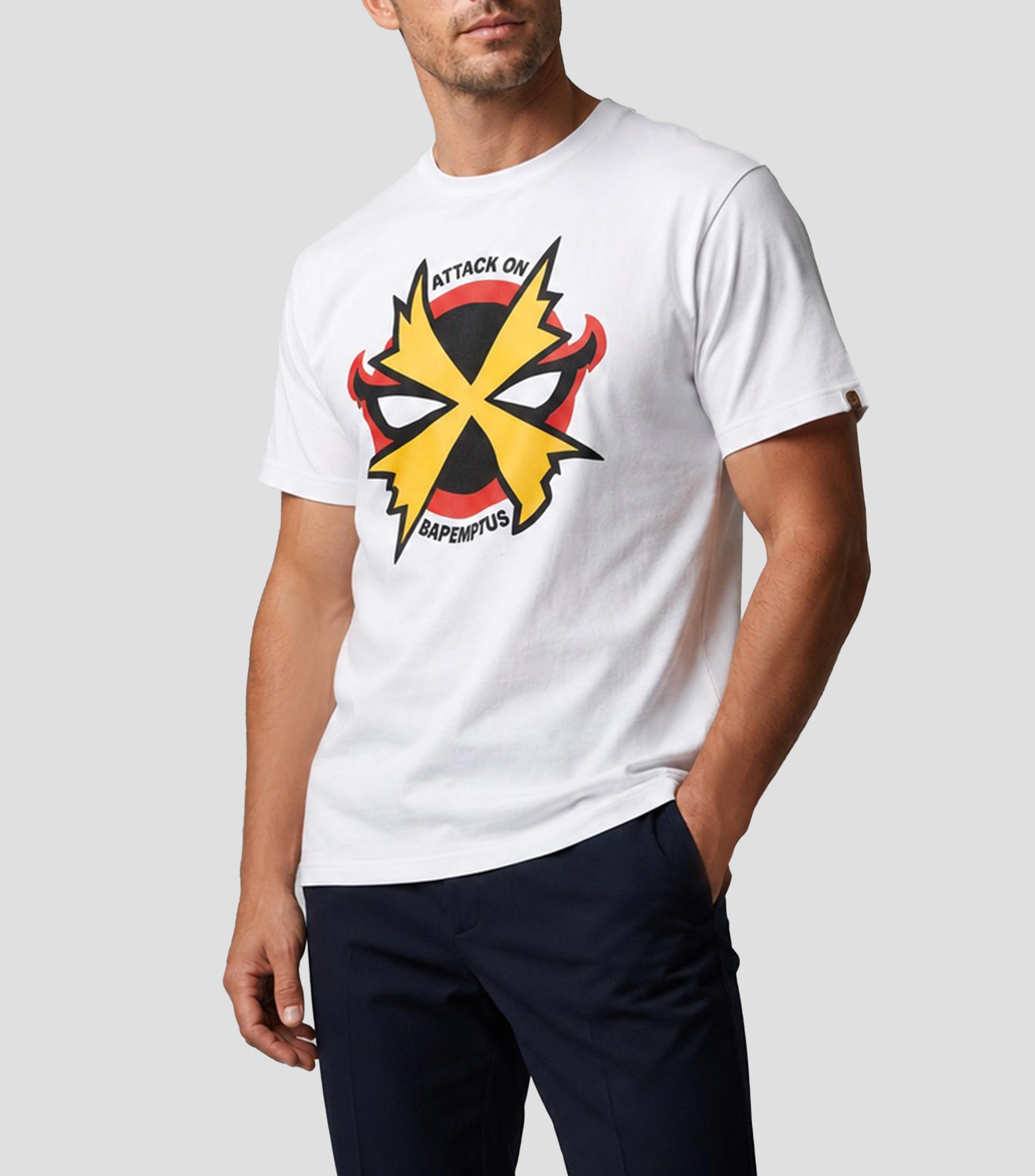 Playera cuello redondo manga corta estampada Hombre
