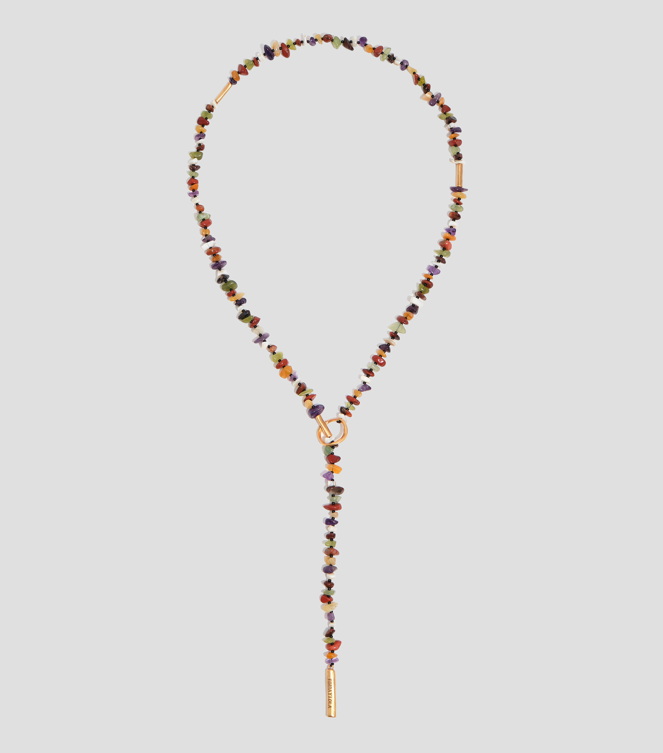 Collar piedras dorado mate Mujer